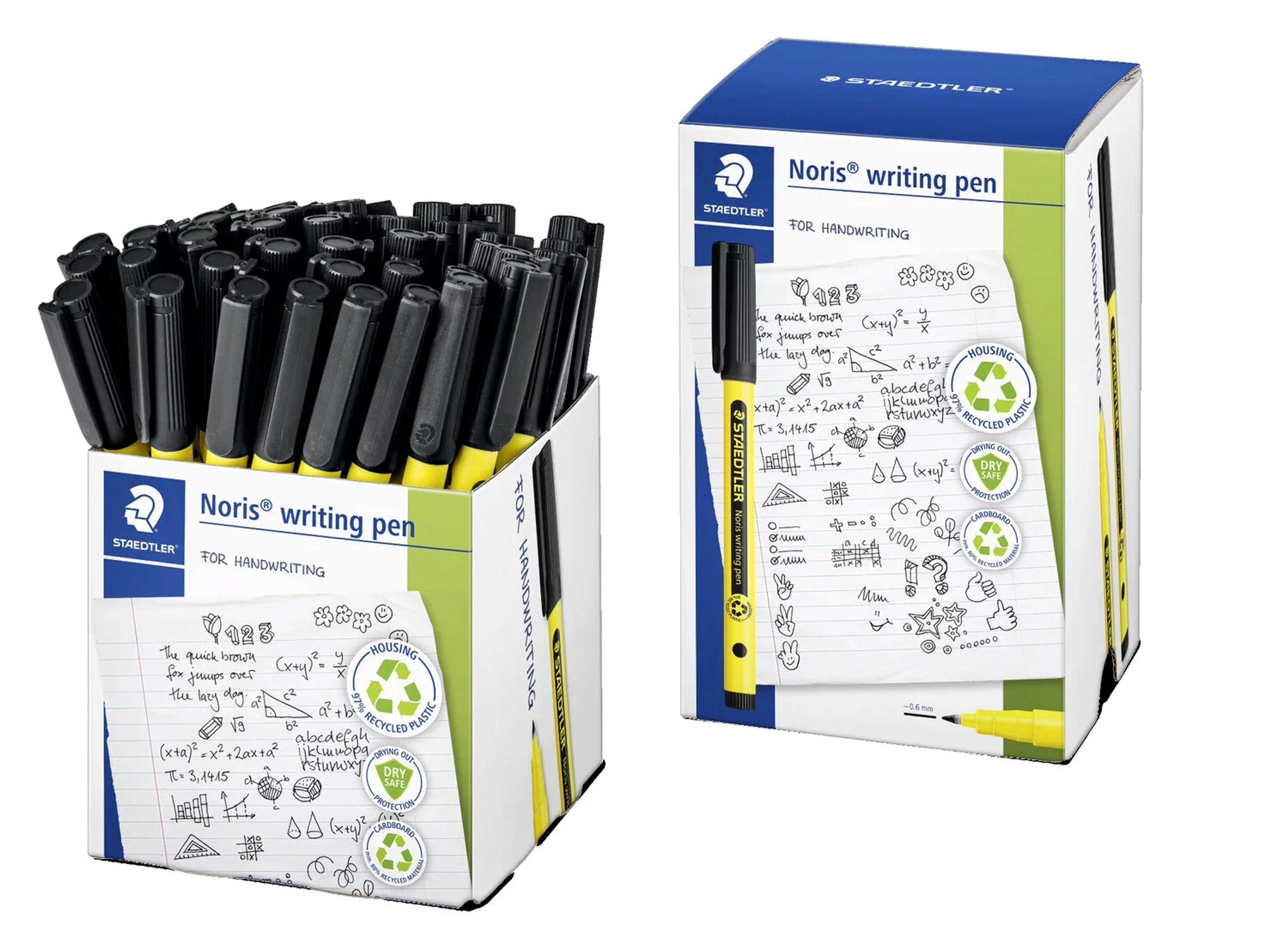 STAEDTLER Noris Handwriting Pen - Black - Pack of 50