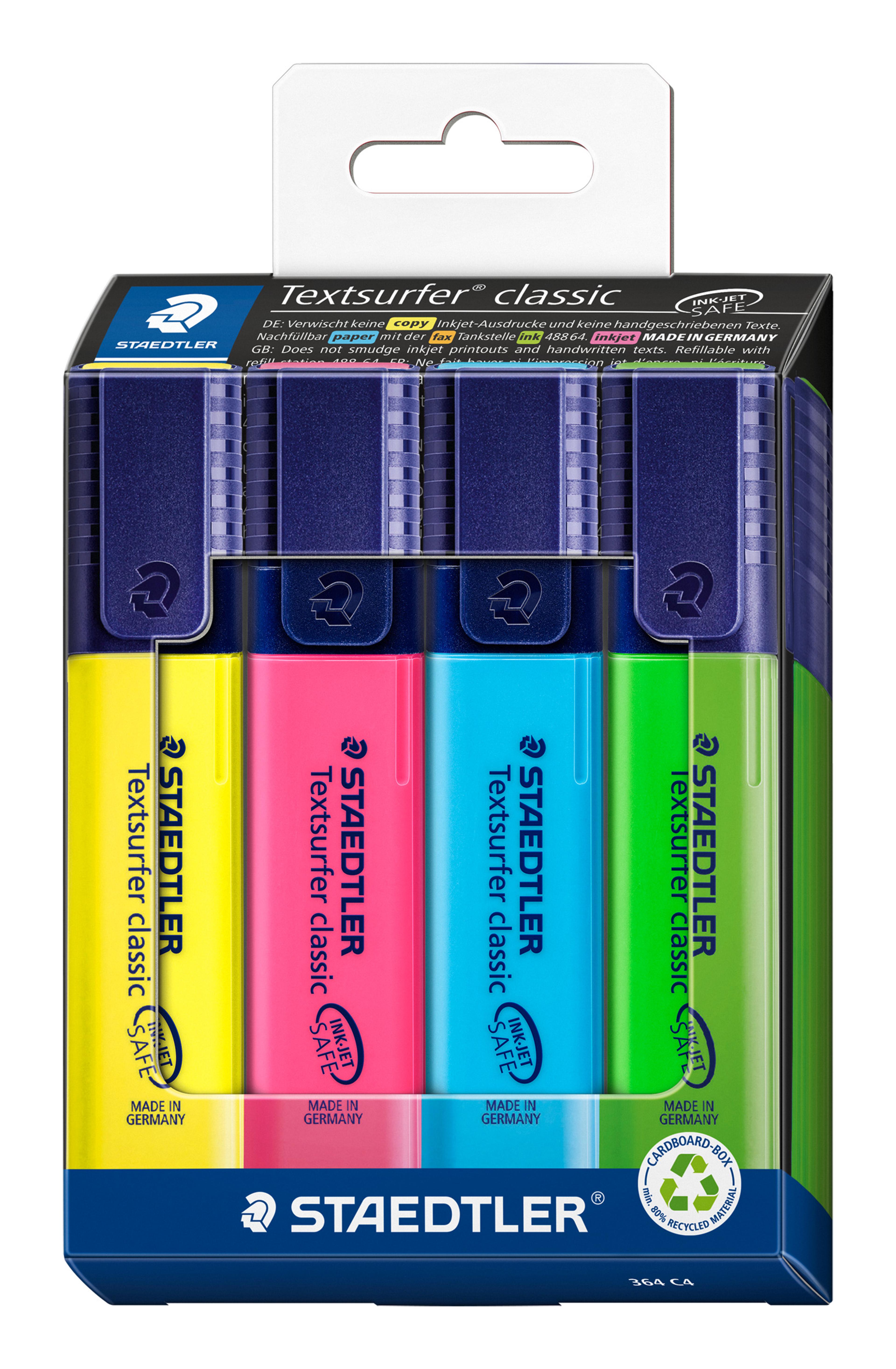 STAEDTLER Highlighters - Assorted - Pack of 4