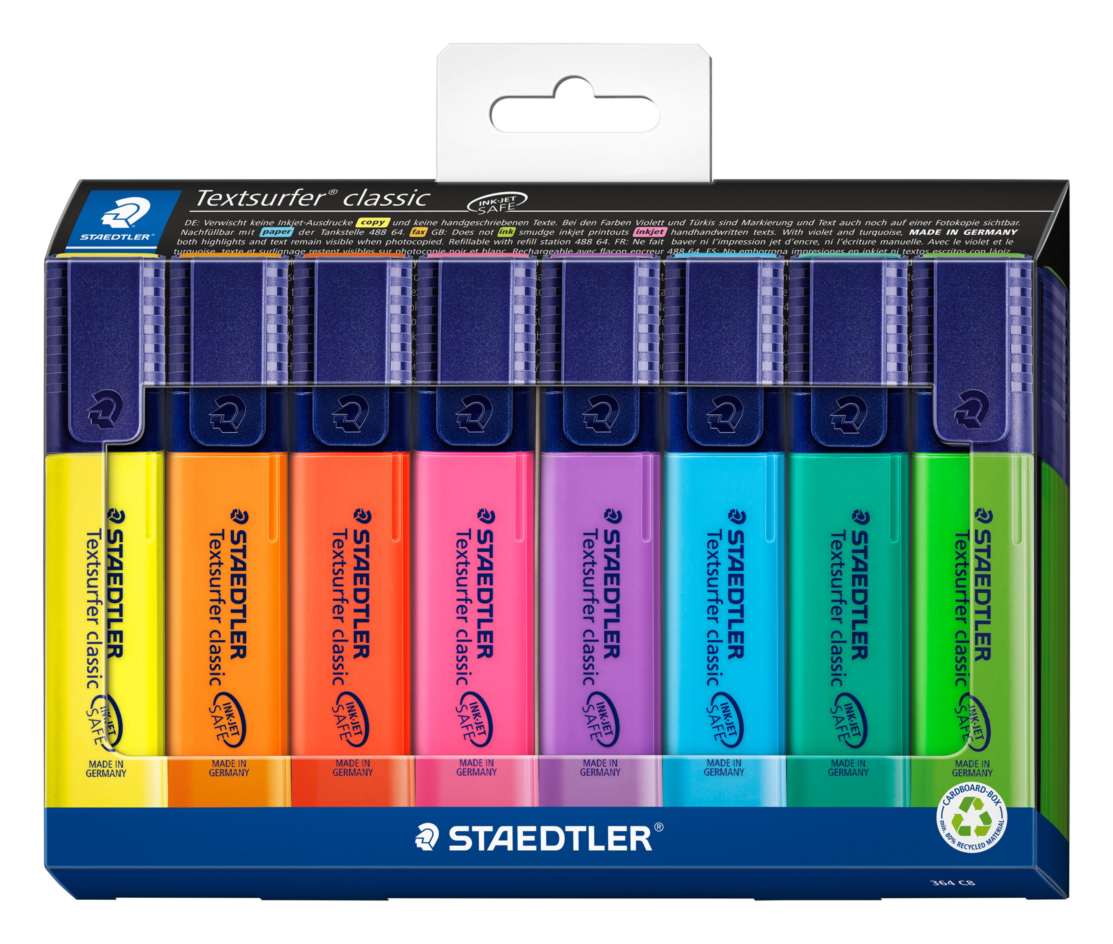 STAEDTLER Highlighters - Assorted - Pack of 8