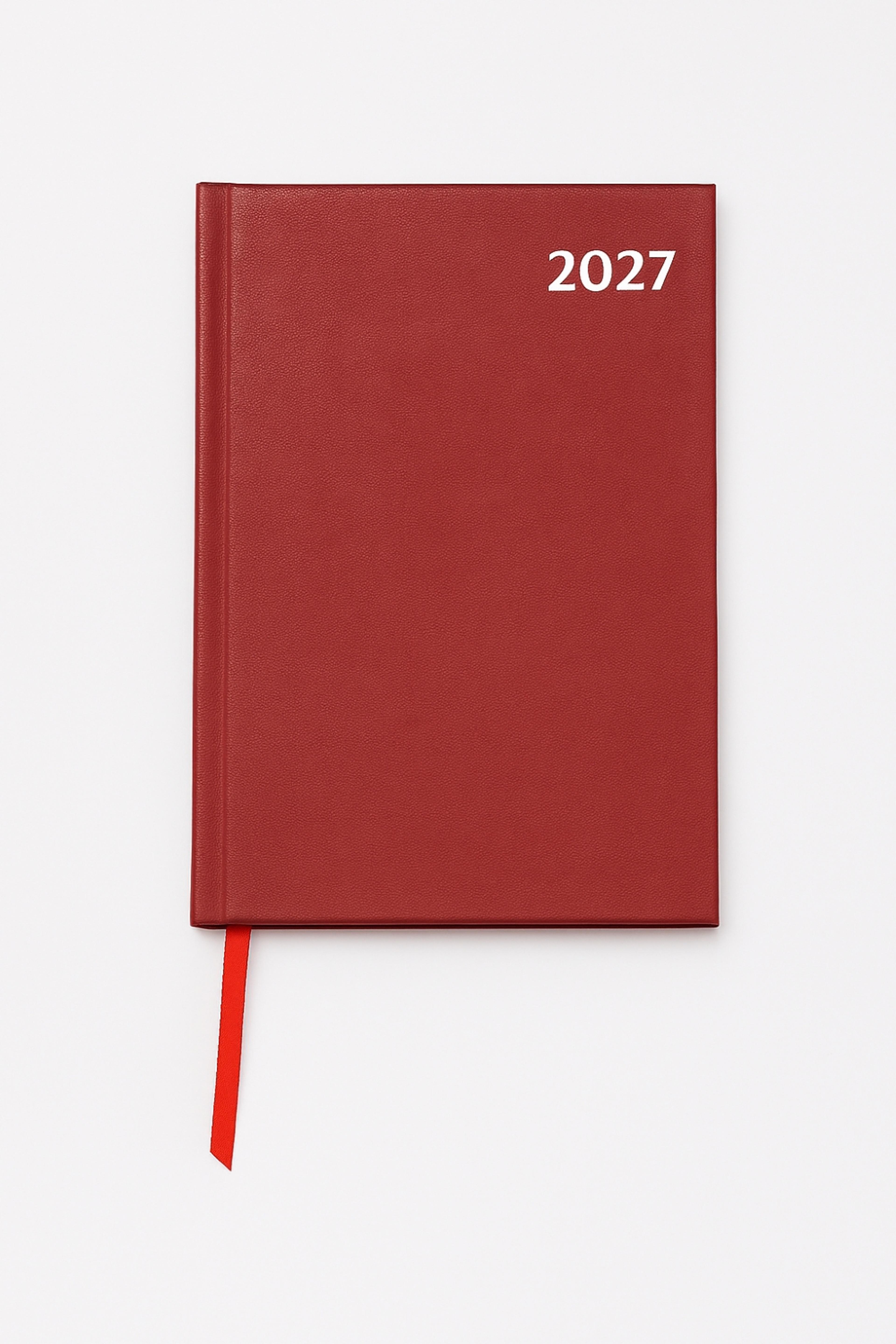 Classmates A5 Week to View Calendar Diary - Red - 2027 - Each