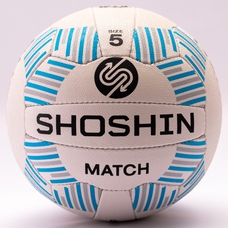 SHOSHIN Match Netball - White/Blue - Size 5