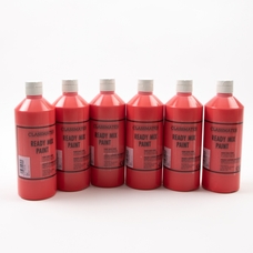 Classmates Ready Mixed Paint - Red - 500ml - Pack of 6