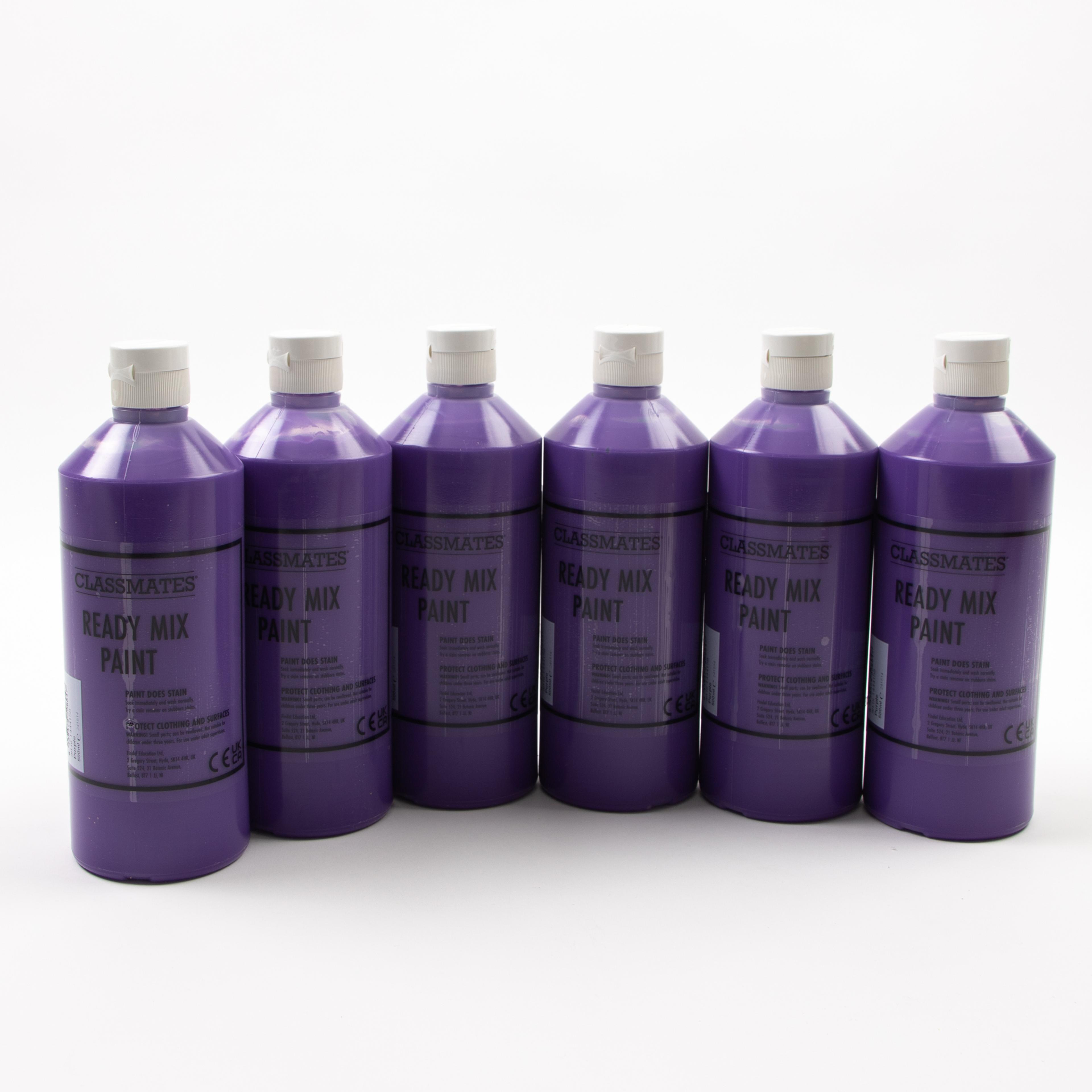Classmates Ready Mixed Paint - Purple - 500ml - Pack of 6