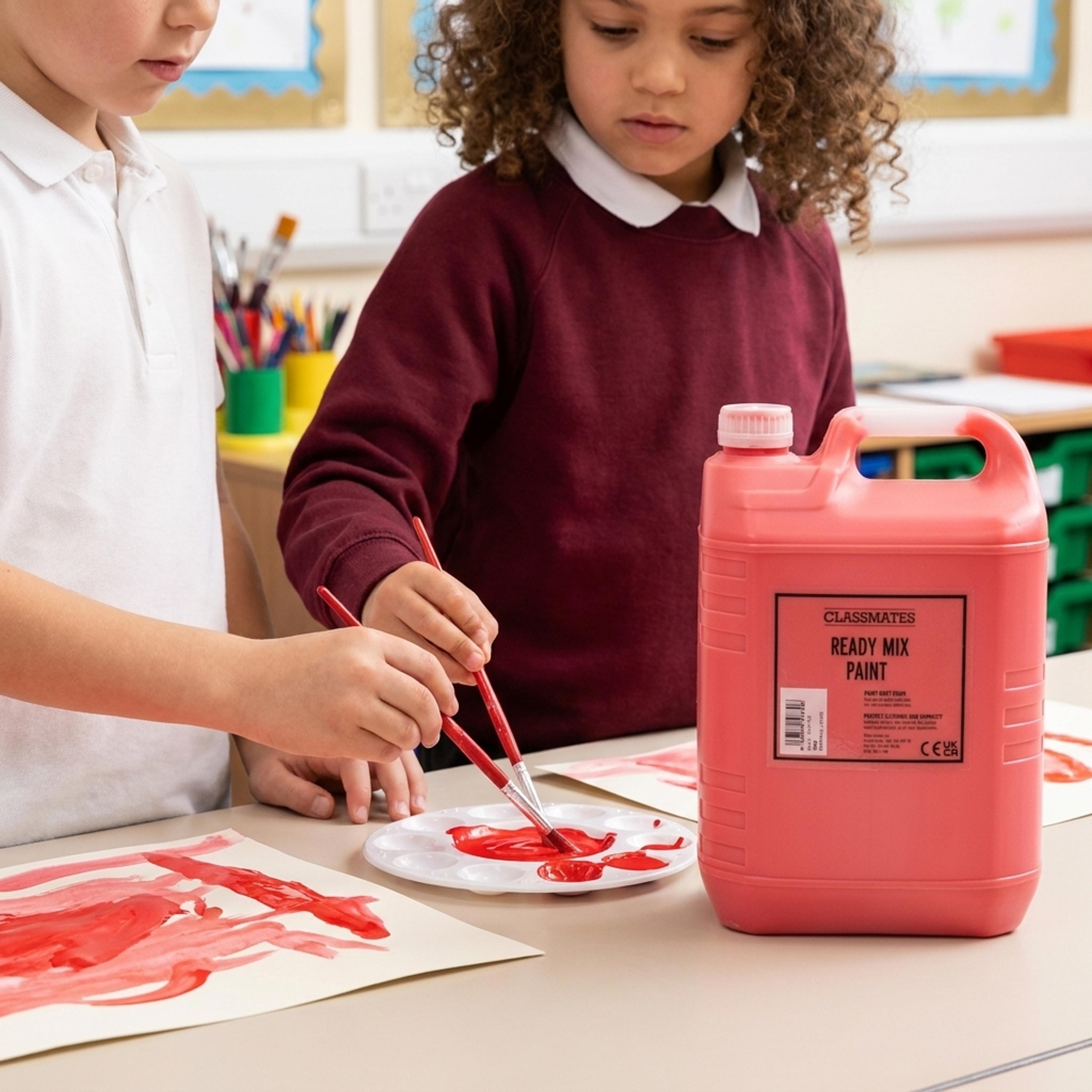 Classmates Ready Mixed Paint - Red - 5L