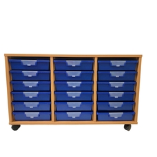 Findel Everyday Triple Column with 18 Blue Trays