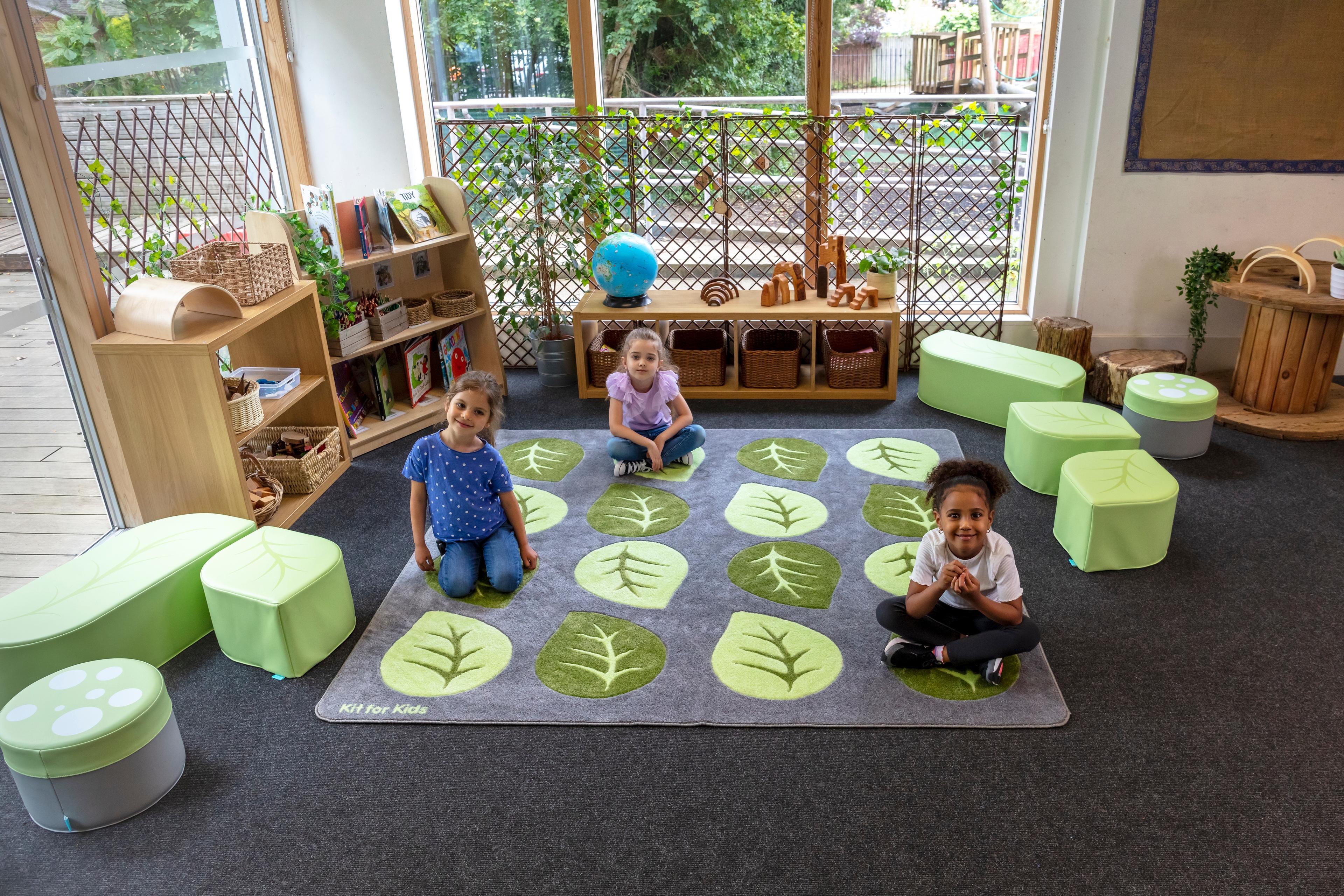 Kit for Kids Natural World Carved Leaf  Carpet - 2m x 2m 