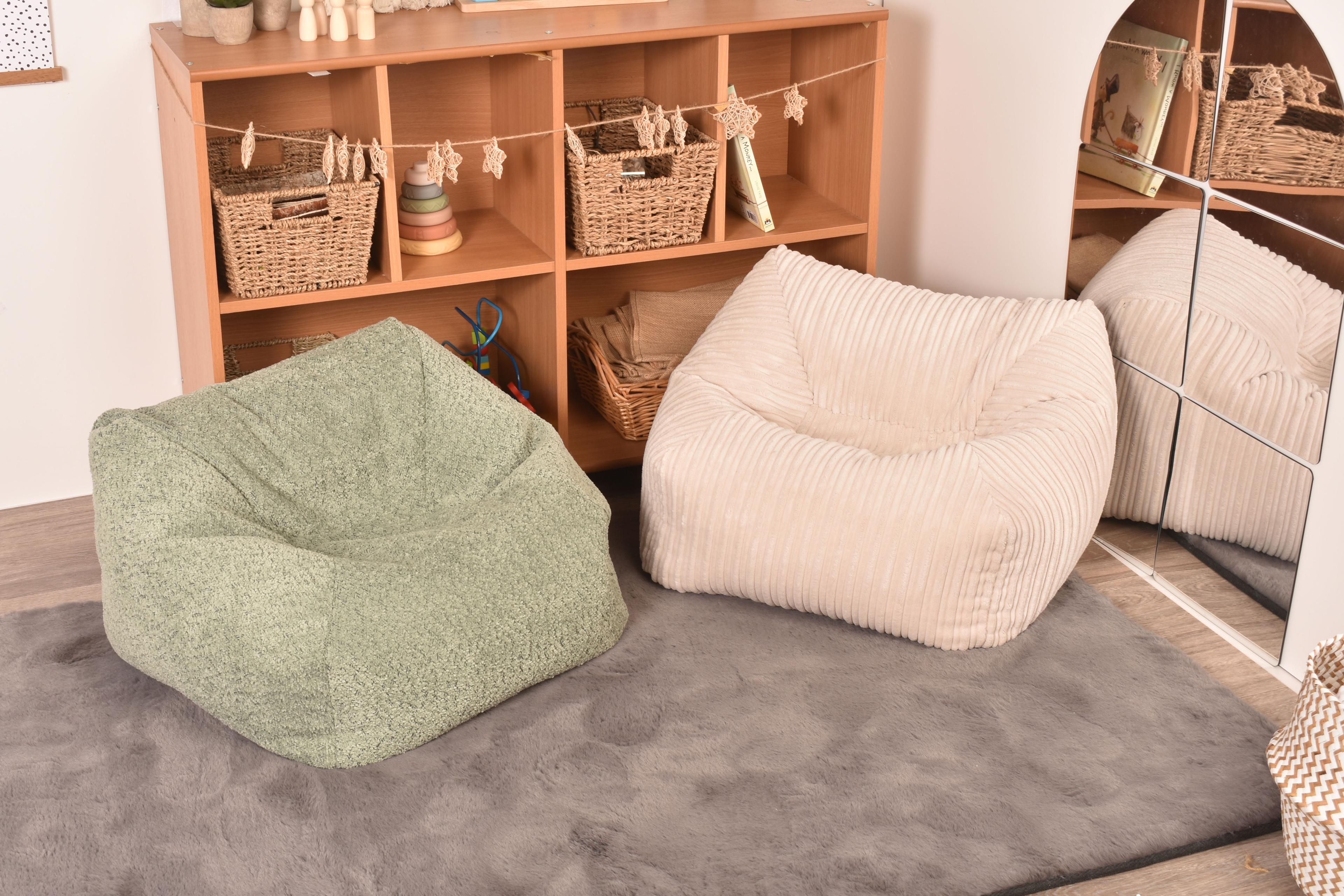 Nursery Beanbags from Hope Education - Green and Cream