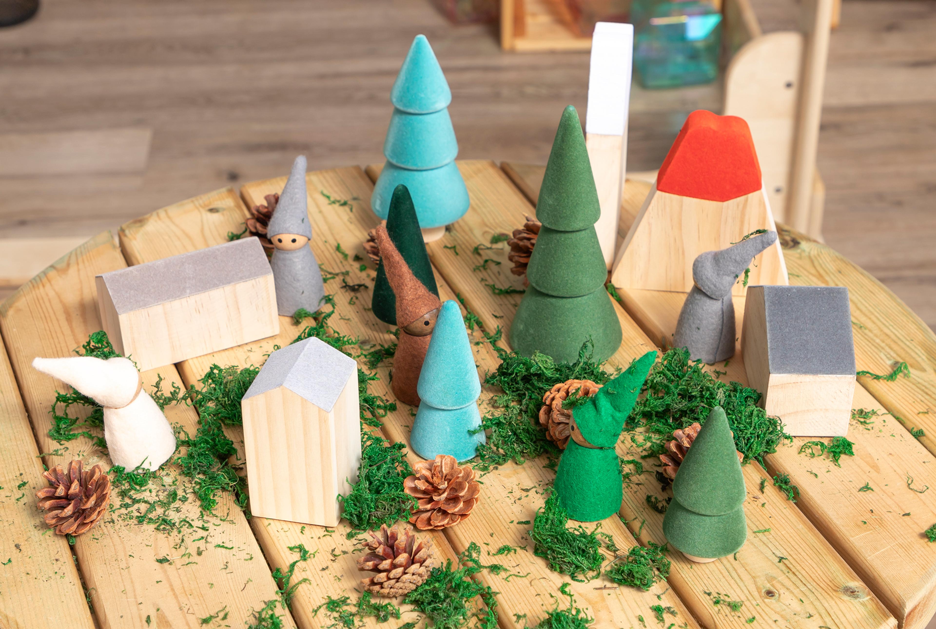 Flocked Small World Set Pack of 10 from Hope Education