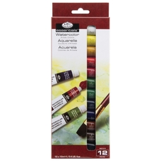 Royal & Langnickel Watercolour Paint Set - Pack of 12 with 2 Brushes