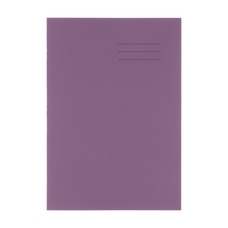 RHINO A4 Exercise Book 32 Page, Plain, Purple - Pack of 100