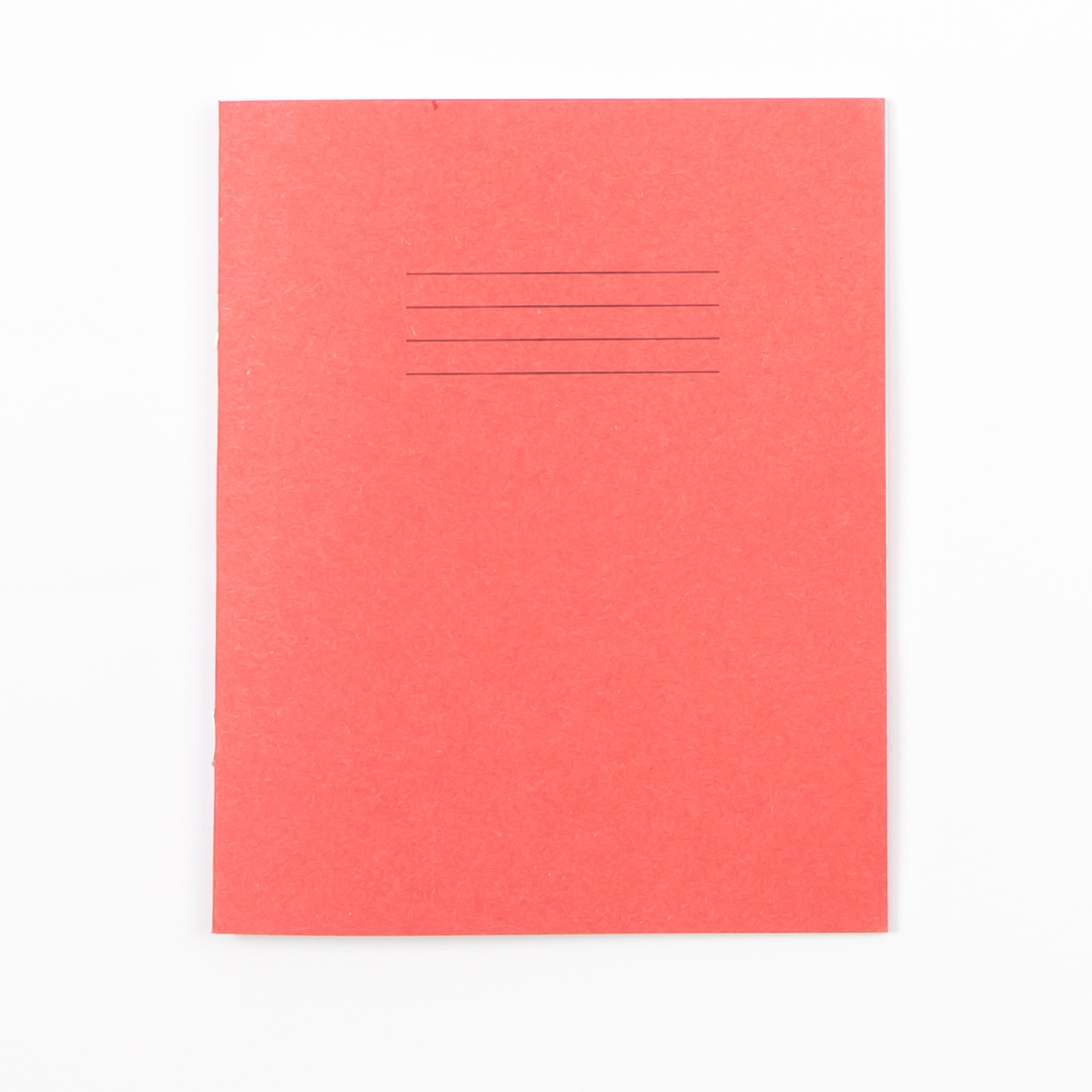 RHINO 8" x 6.5" Exercise Book, 32 Page, 15mm Ruled, Red - Pack of 100
