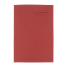 RHINO A4 Exercise Books 32 Page, 15mm Ruled/Plain Alternate, Red - Pack of 100