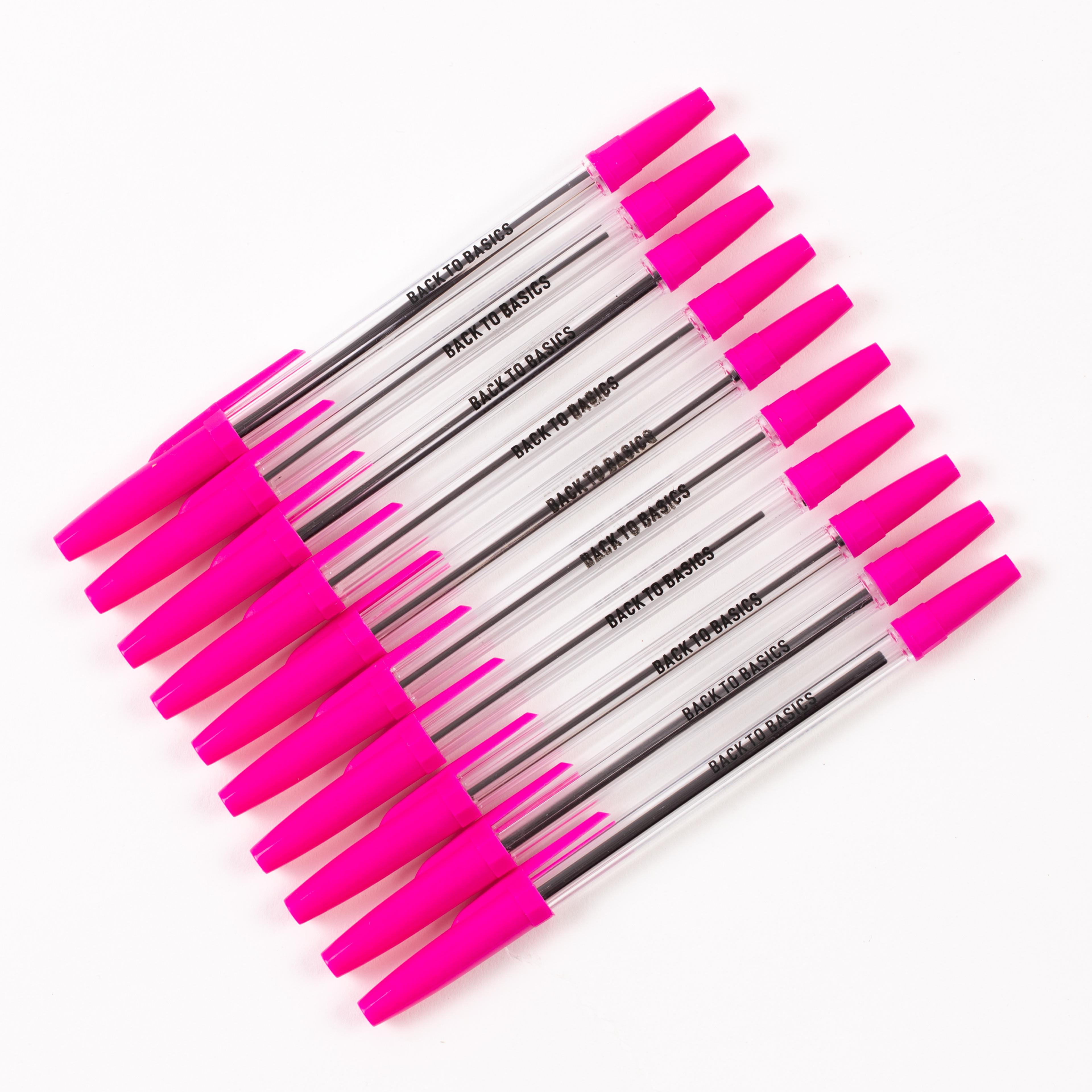 Back To Basics Ballpoint Pen - Pink - Pack of 50