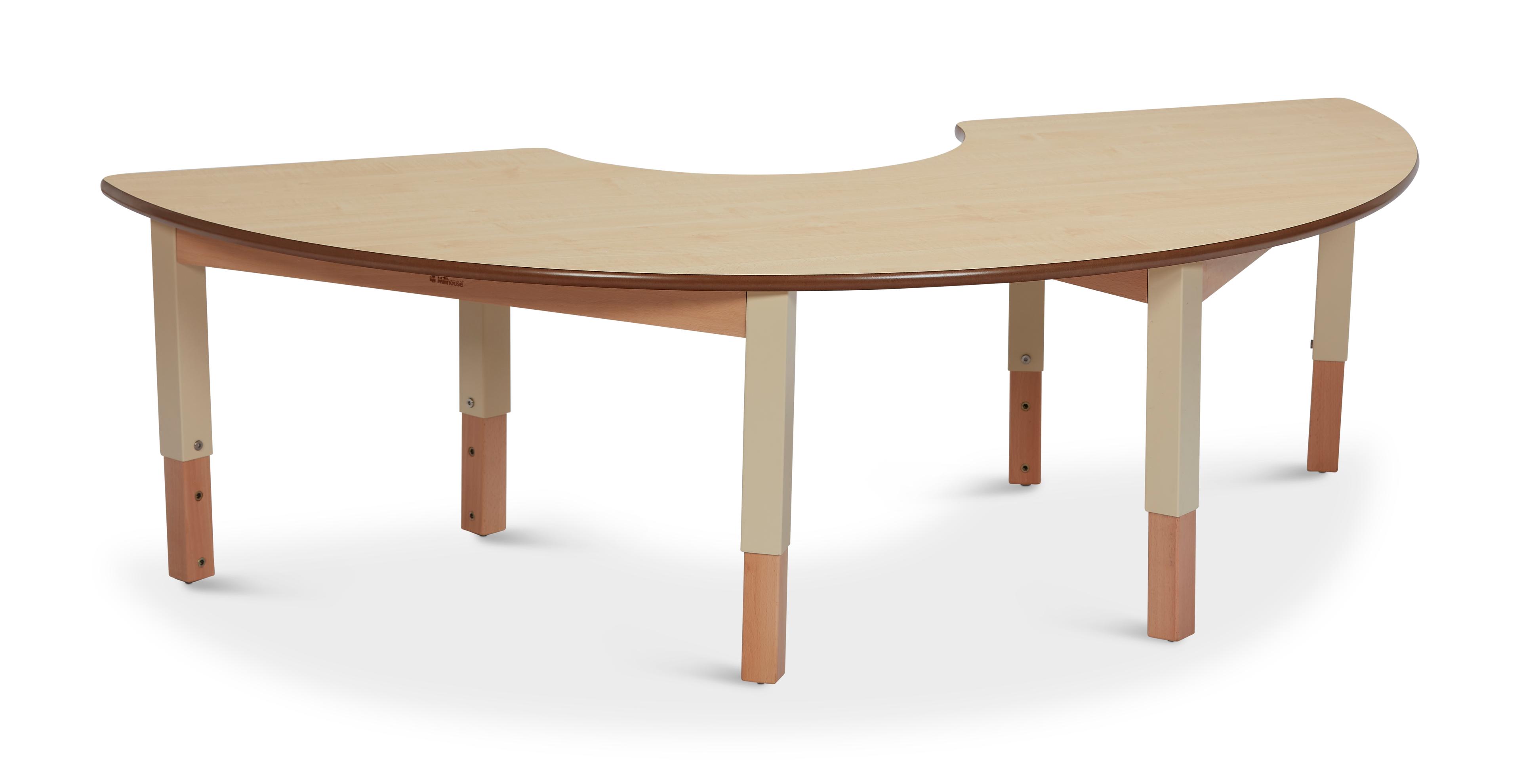 Millhouse Semi Circle Height Adjustable Table W163 x D56cm