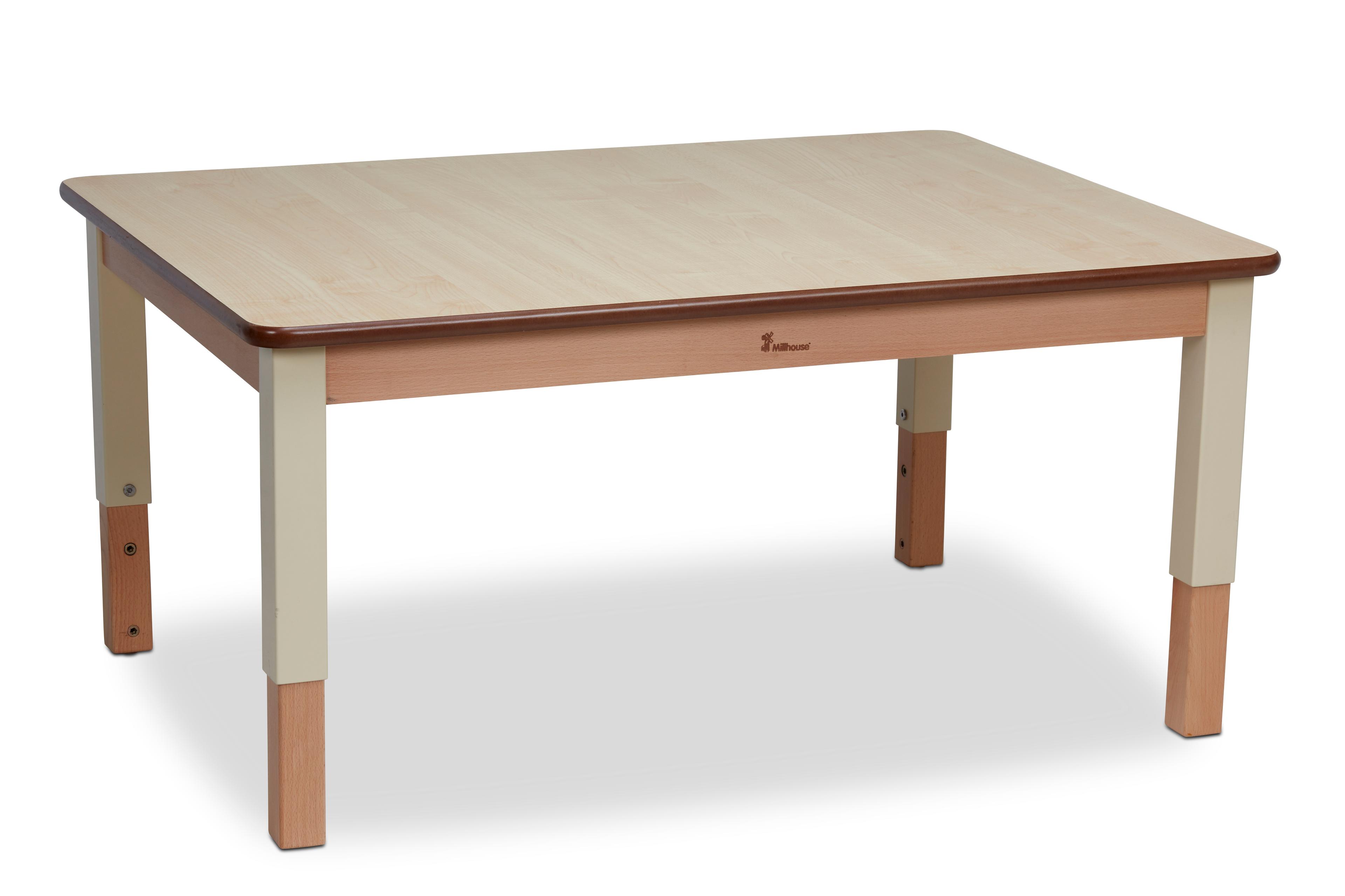 Millhouse Small Rectangular Height Adjustable Table, W96 x D69.5cm 