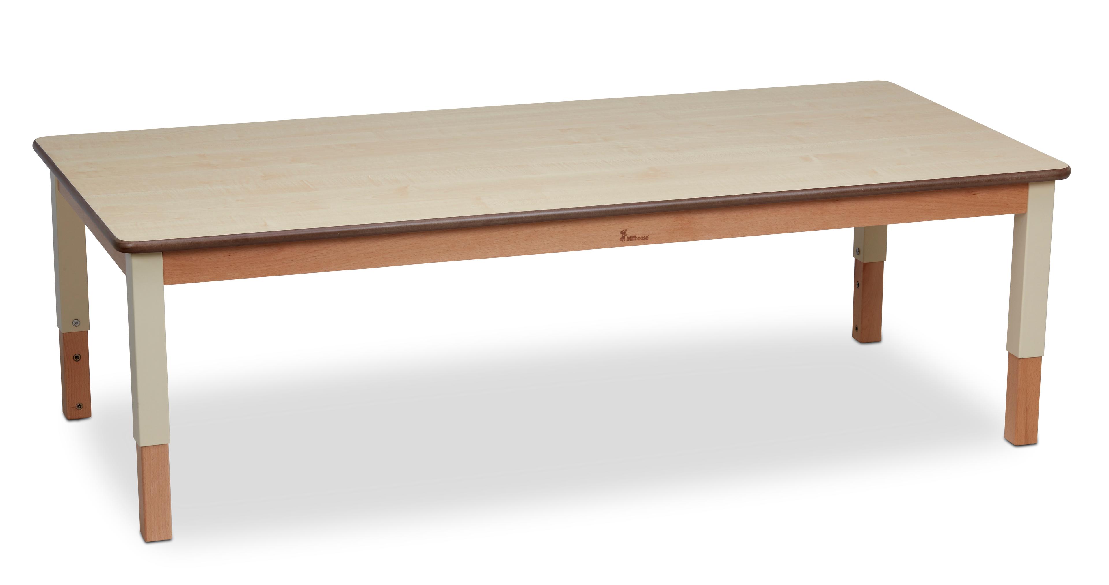 Millhouse Large Rectangular Height Adjustable Table, W150 x D69.5cm