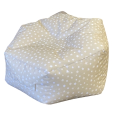 Cream & White Star Hexagonal Bean Bag from Hope Education