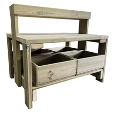 NEWBY LEISURE Outdoor Wooden Workbench & Crates
