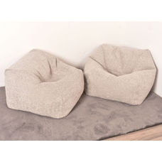 Set of 2 Chenille Bean Bags - Light Grey from Hope Education