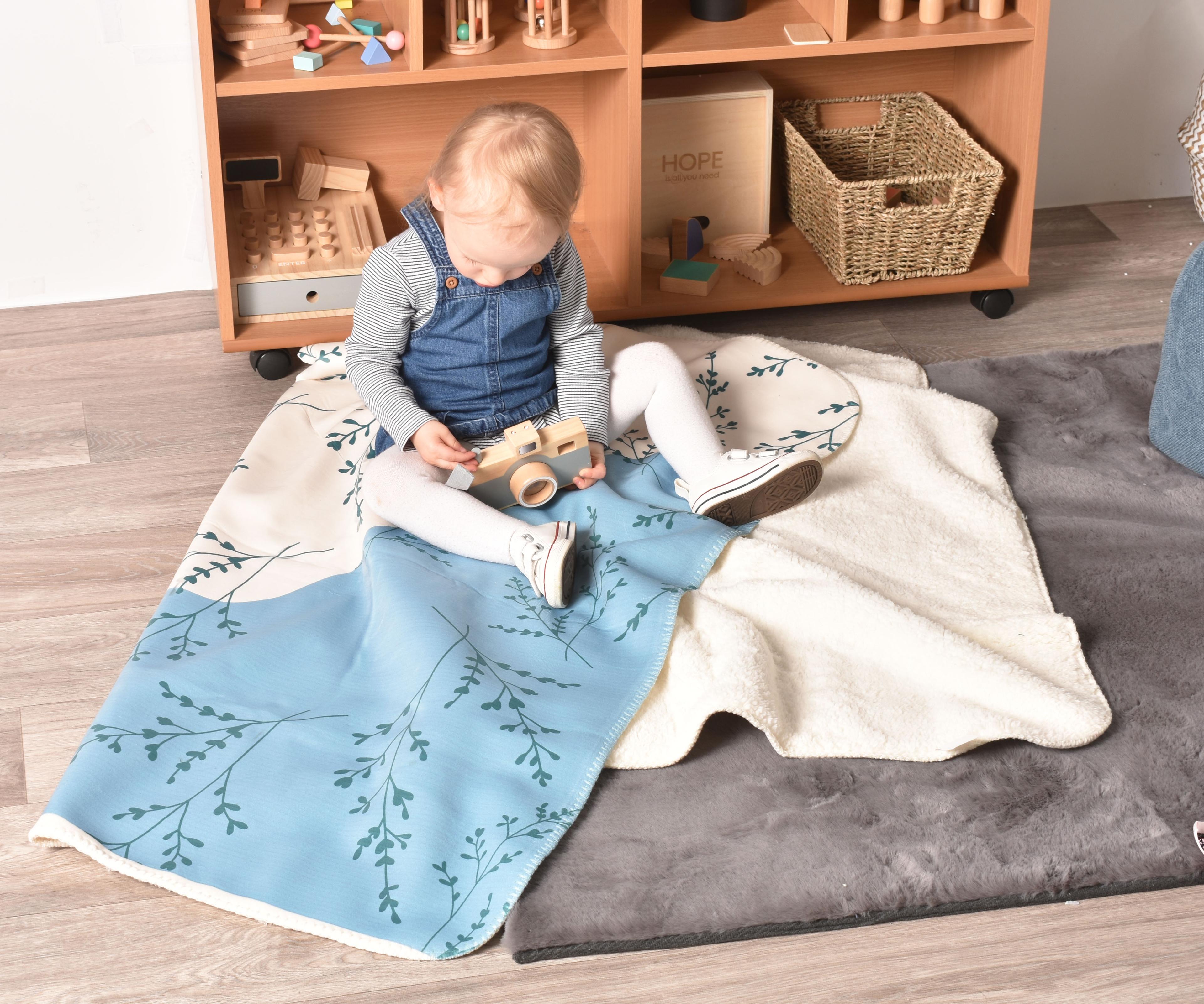 Botanical Print Sherpa Throw from Hope Education