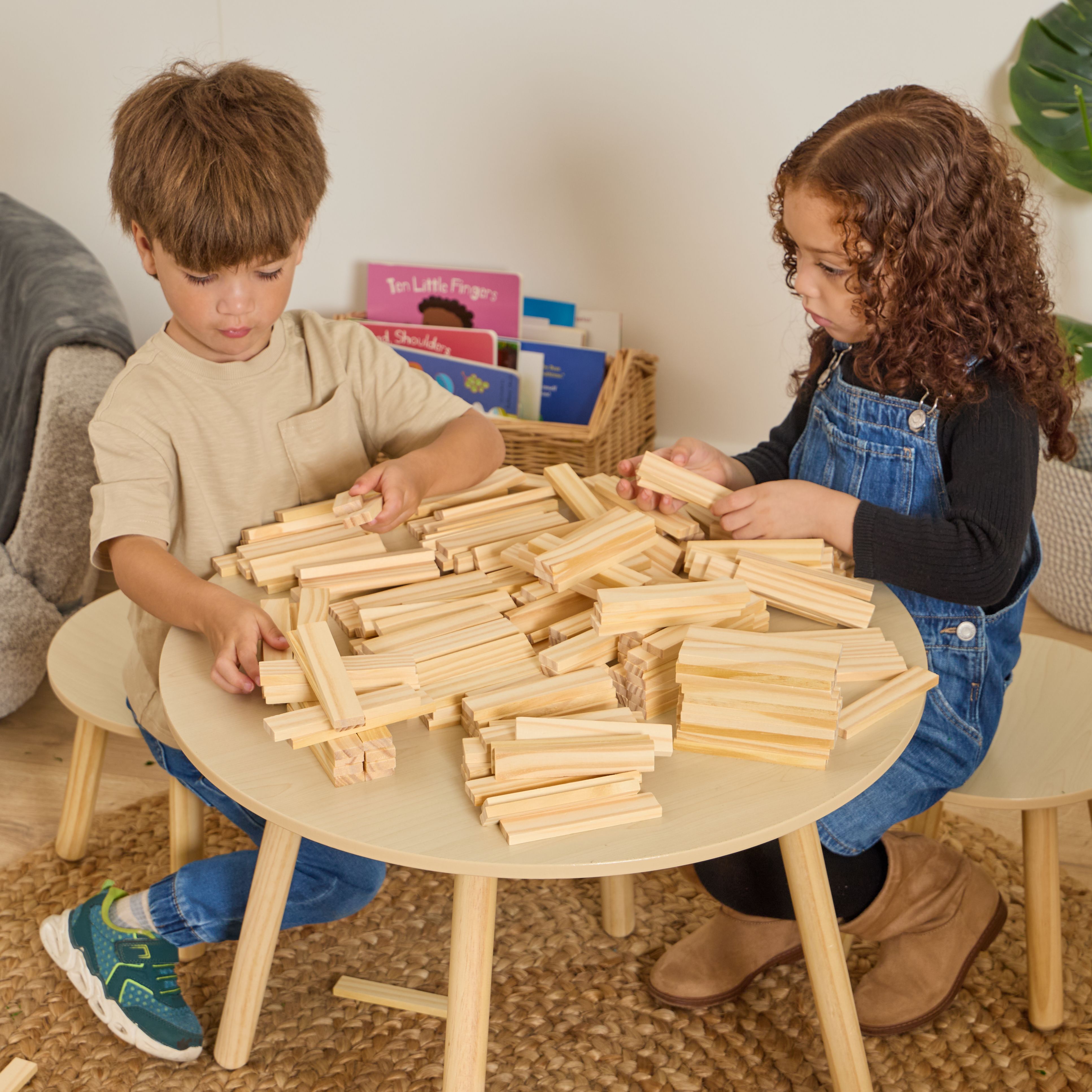Wooden Building Planks Natural from Hope Education - Pack 200