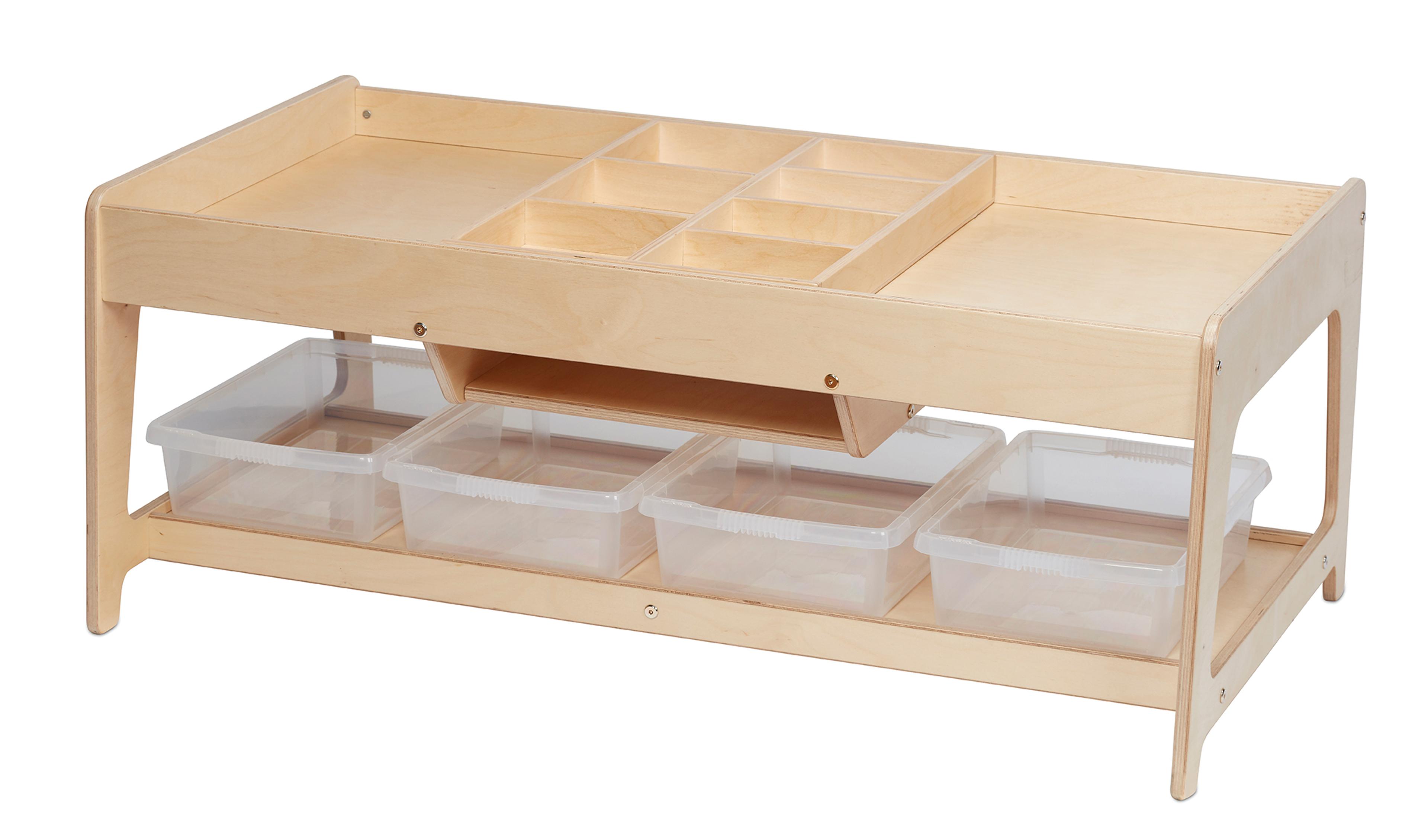 Millhouse Investigative Play Table and 4 Clear Tubs
