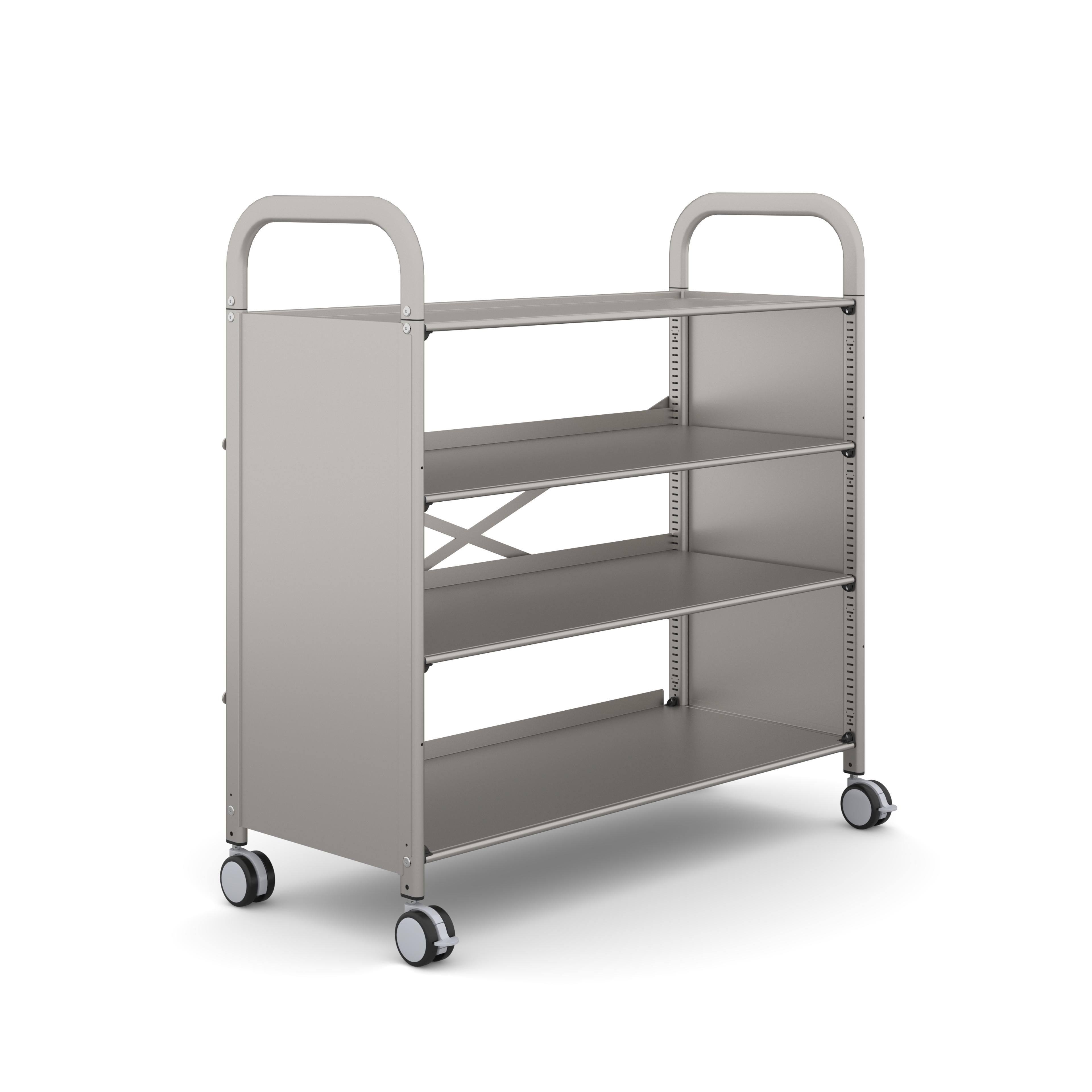 Gratnells Callero Plus Flat Shelf Silver Trolley