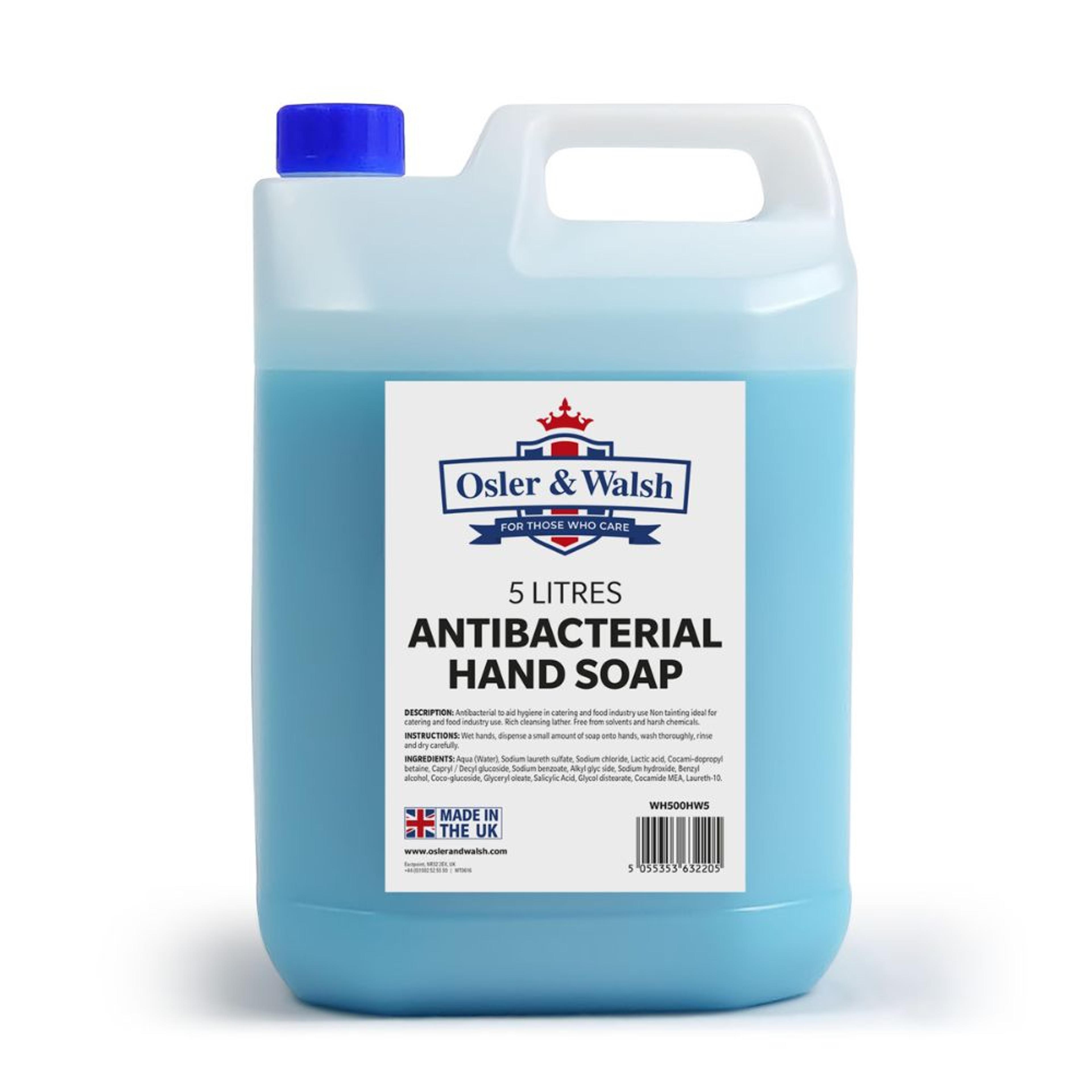 Osler & Walsh Premium Anti Bacterial Hand Soap - Blue - 5L