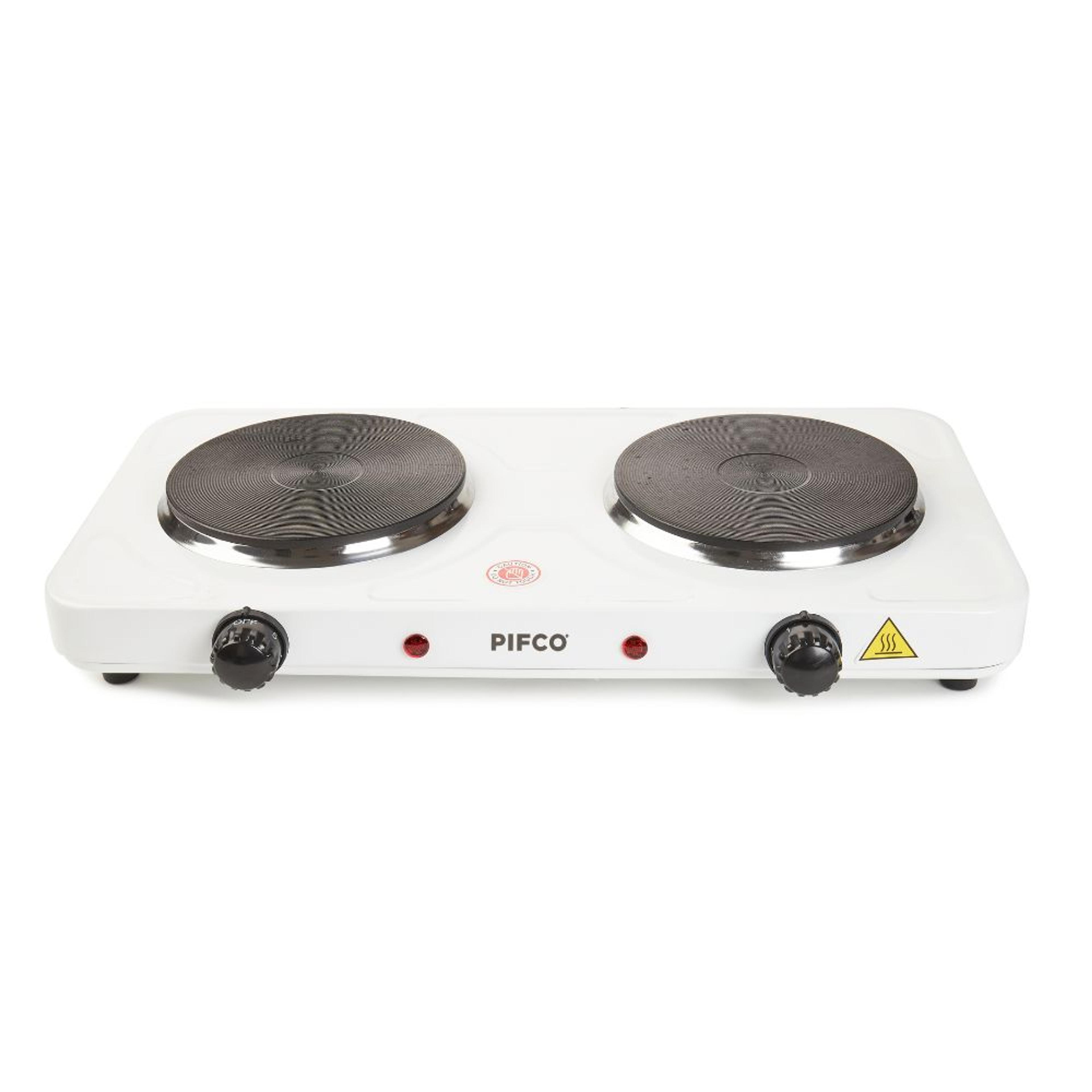  Pifco Double Electric Hob - White
