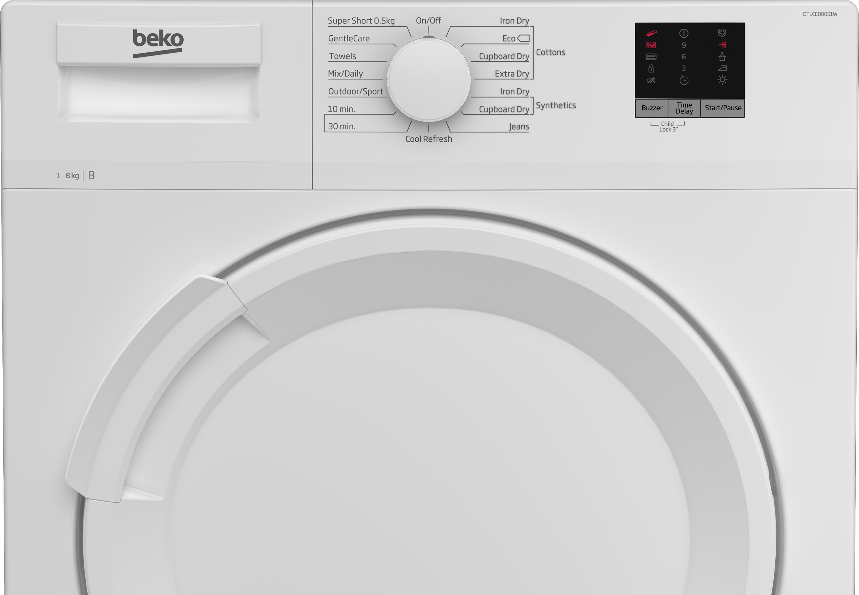 BEKO 8kg Tumble Dryer - White