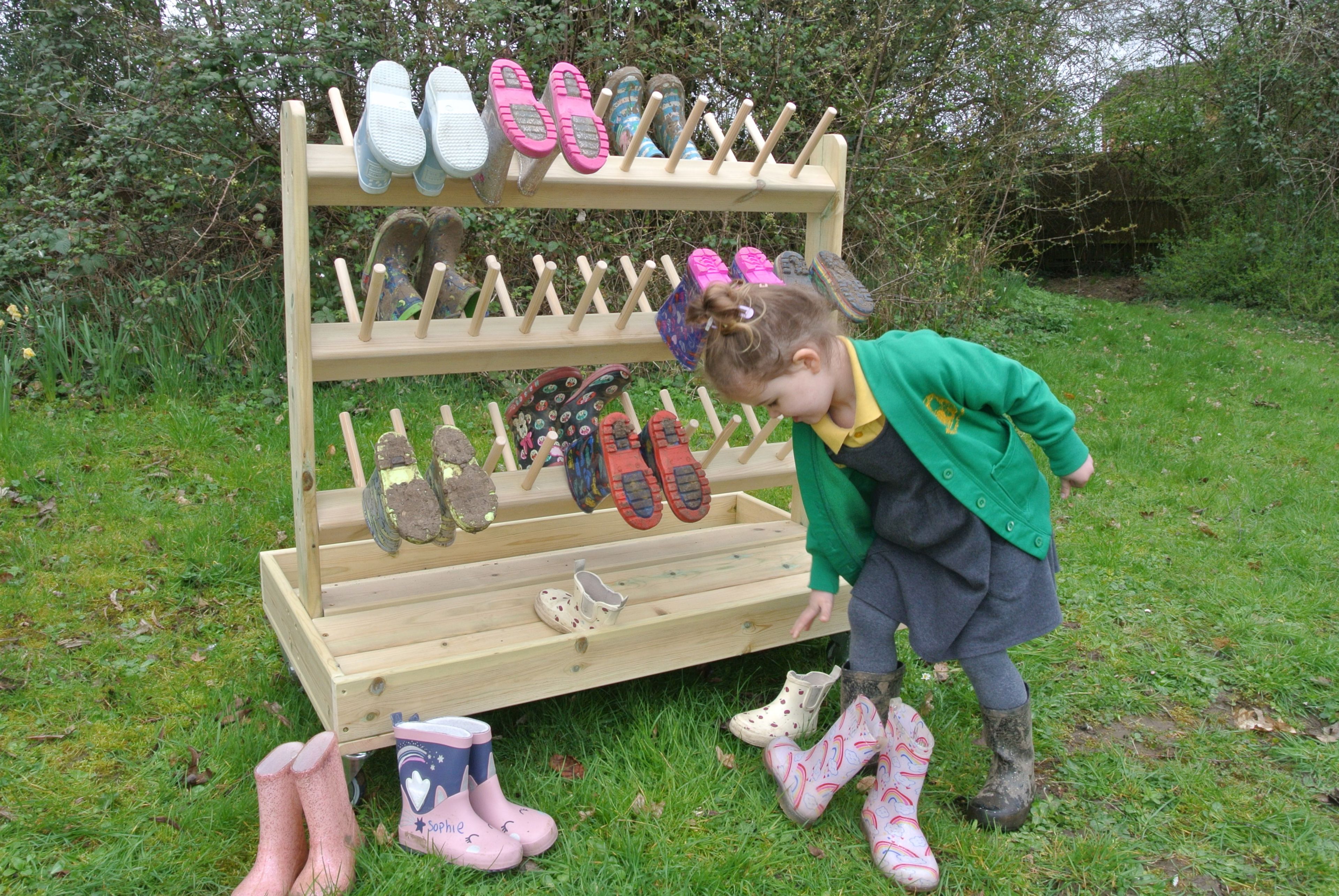 Mobile Welly and Shoe Rack from Hope Education 