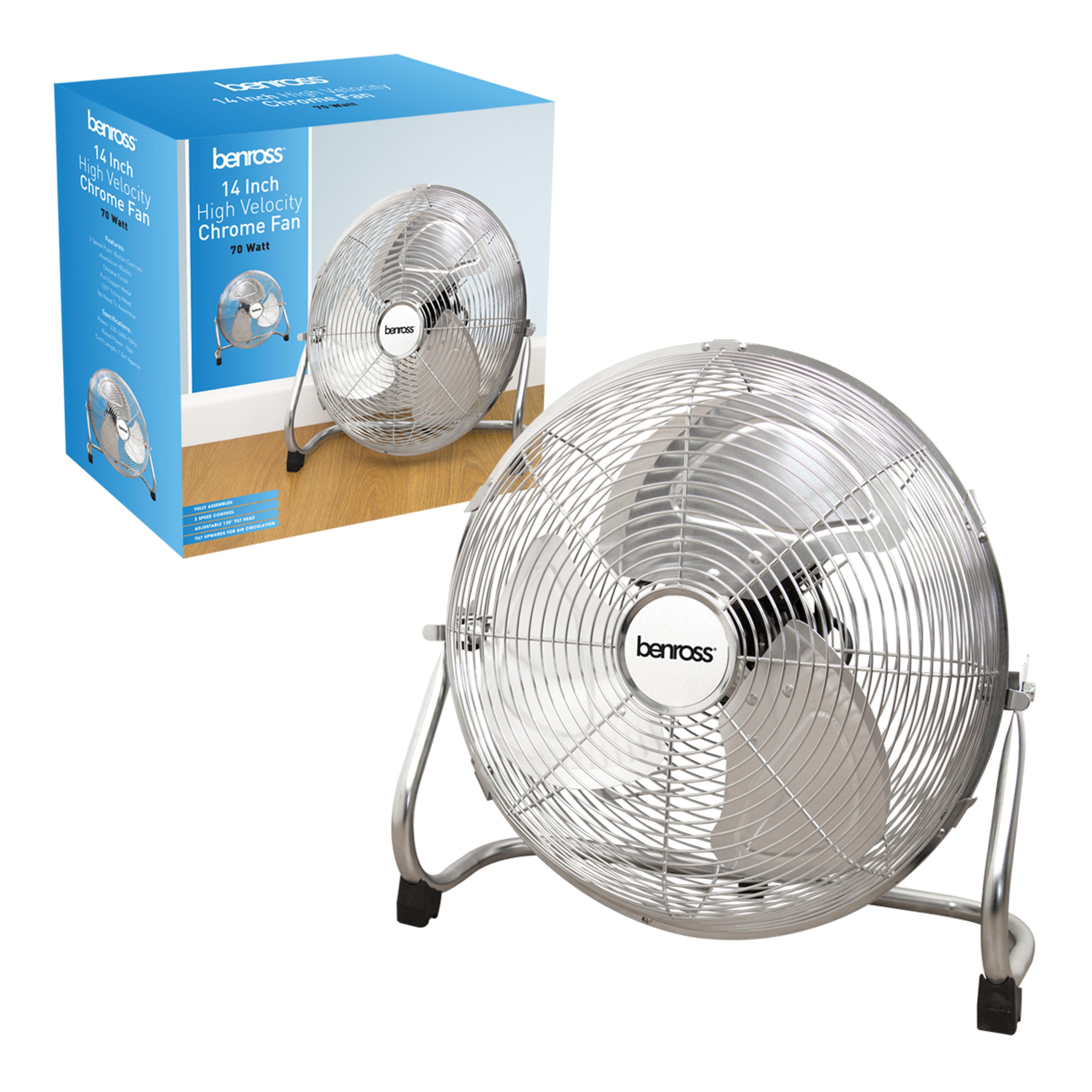 High Velocity Chrome Fan 14"