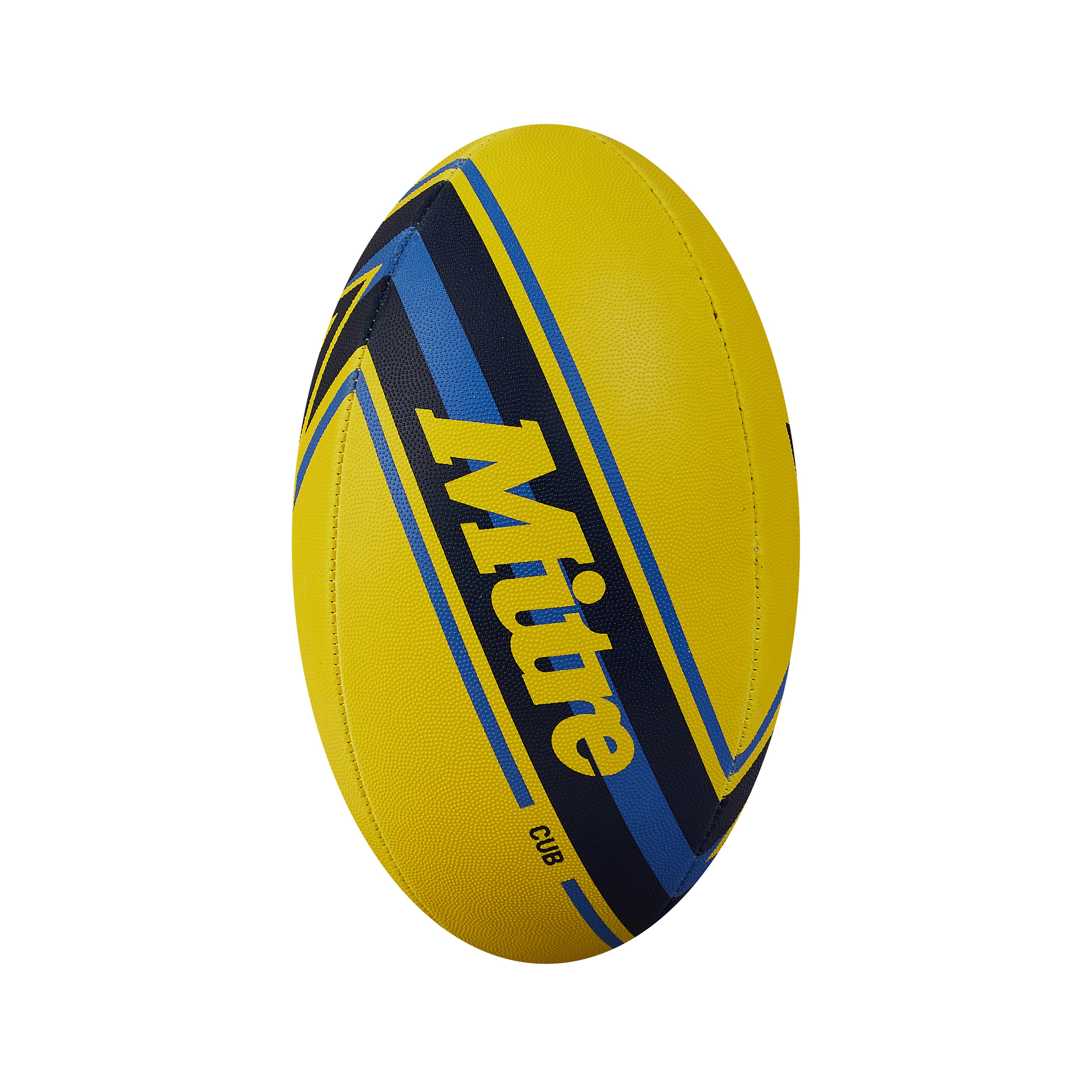 Mitre Cub Training Rugby Ball - Yellow/Navy/Blue - Size 3