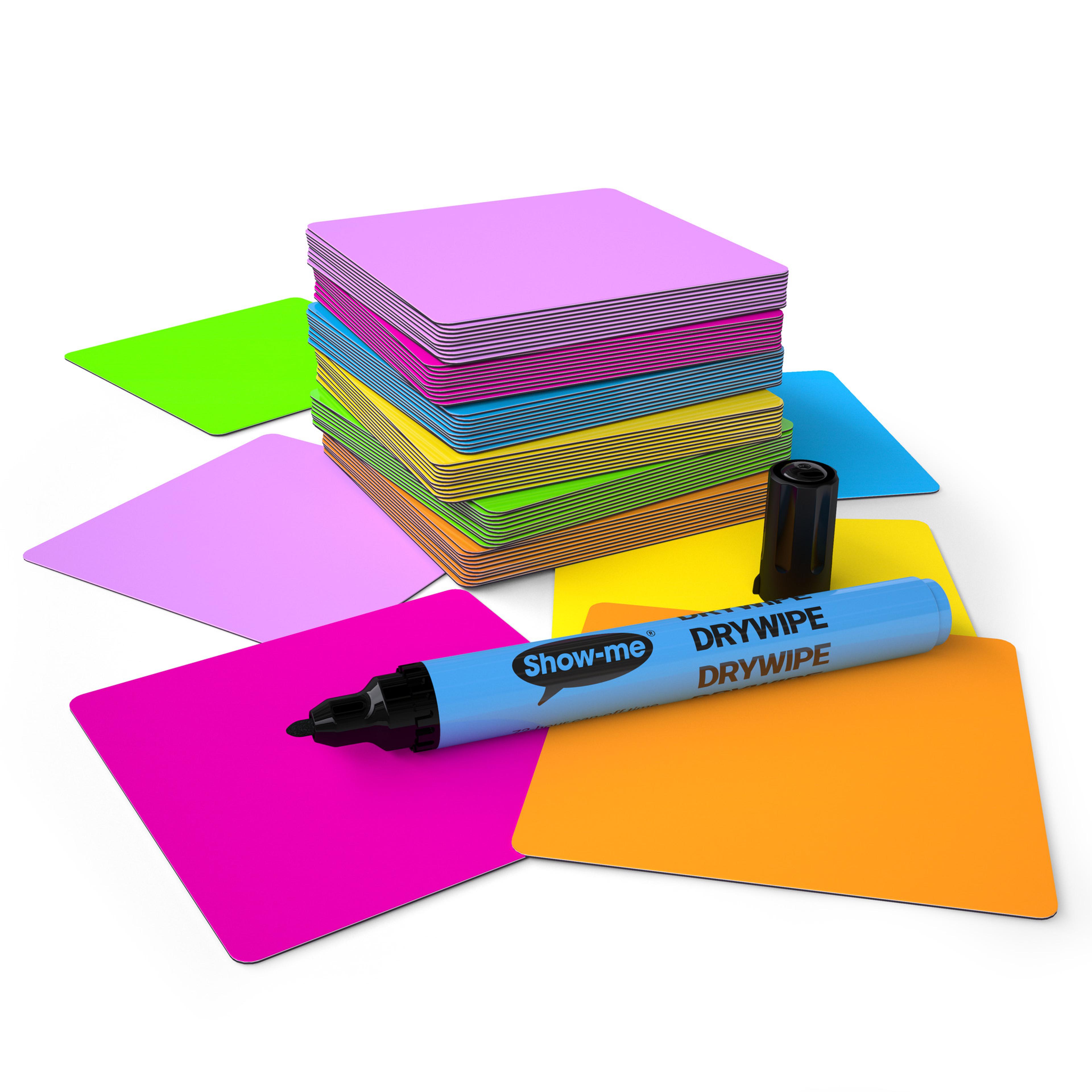 Show-me® Magnet-Notes, 75 x 75mm, Assorted Colours - Pack of 60