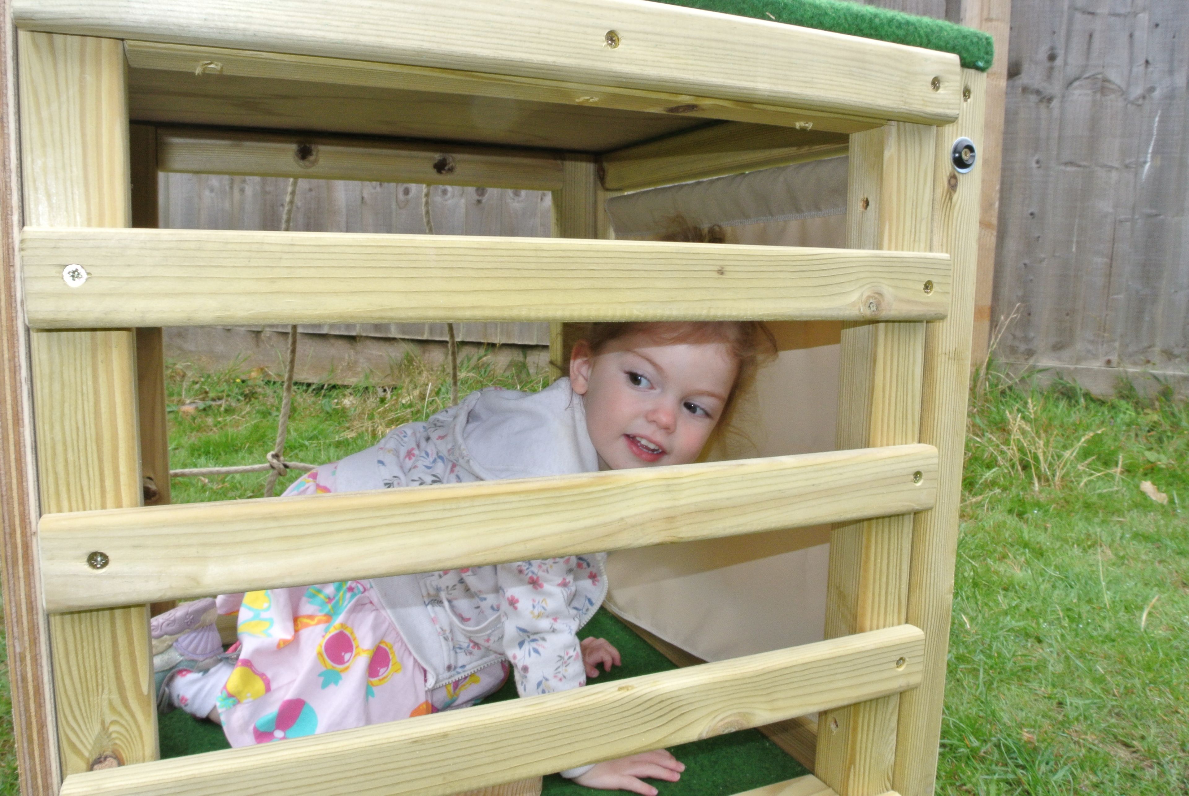 Under 2's Outdoor Climbing Grassy Play Cube from Hope Education