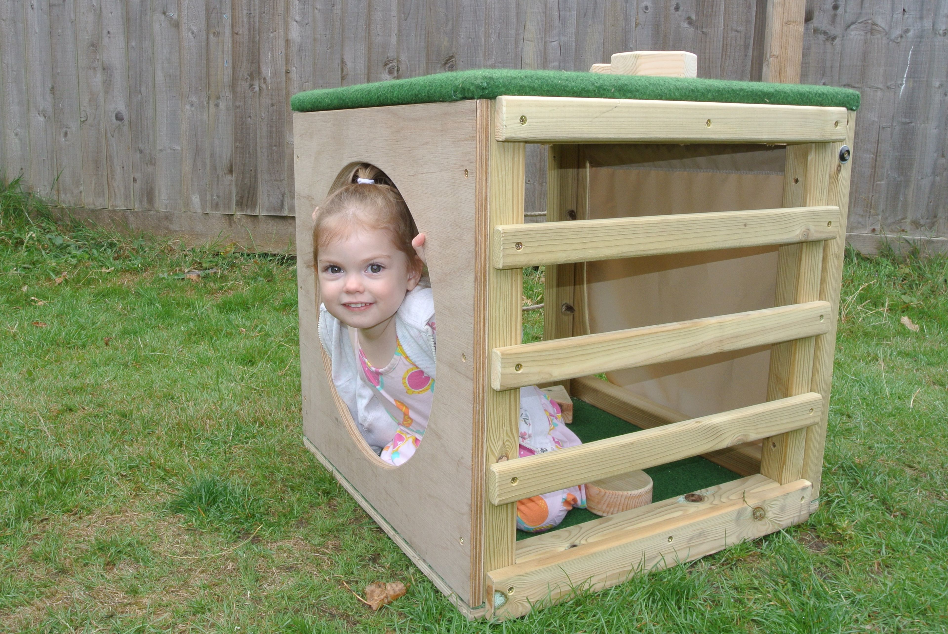 Under 2's Outdoor Climbing Grassy Play Cube from Hope Education