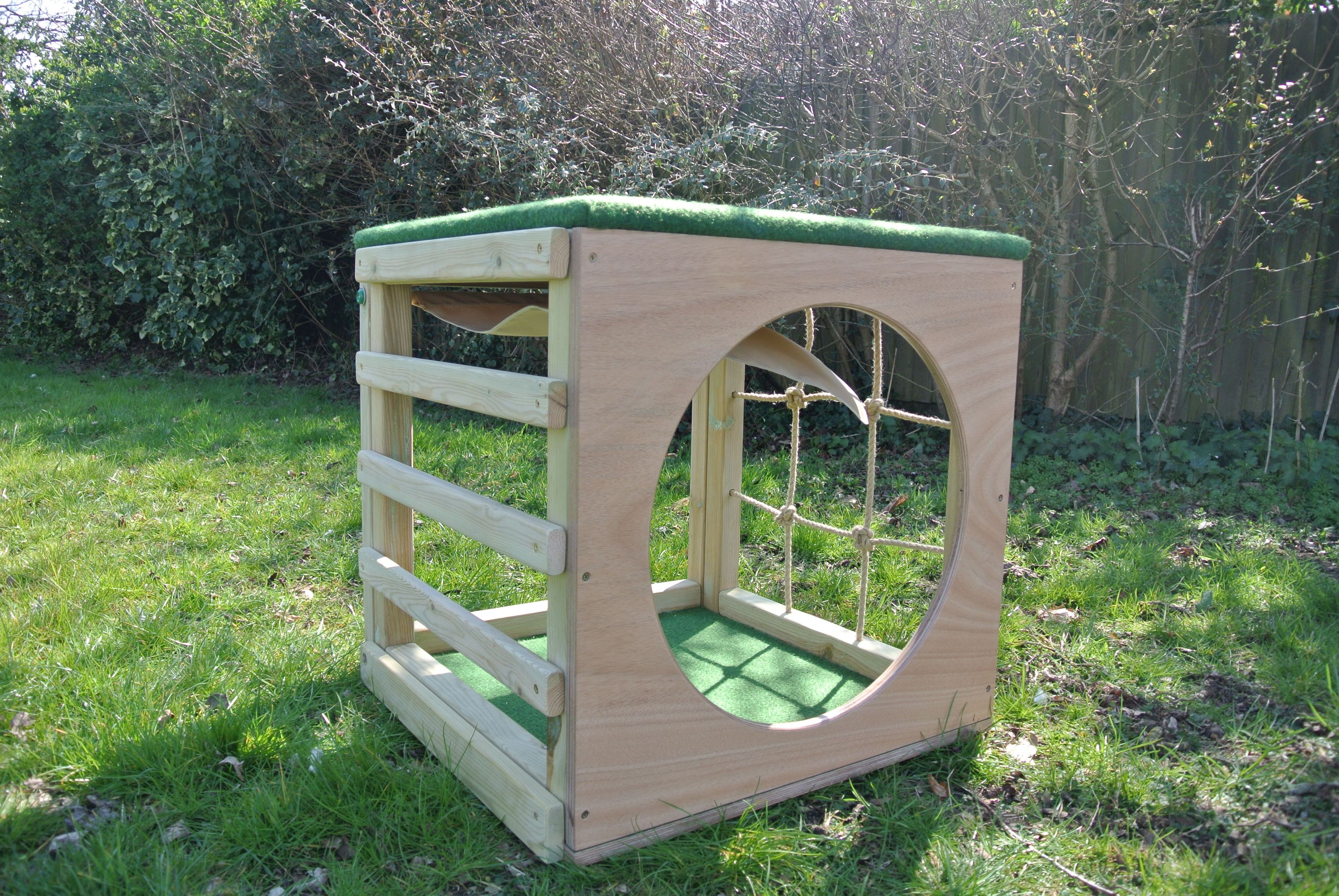 Under 2's Outdoor Climbing Grassy Play Cube from Hope Education