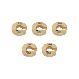 Philip Harris Spare Slotted Masses, Brass - 5g - Pack of 5