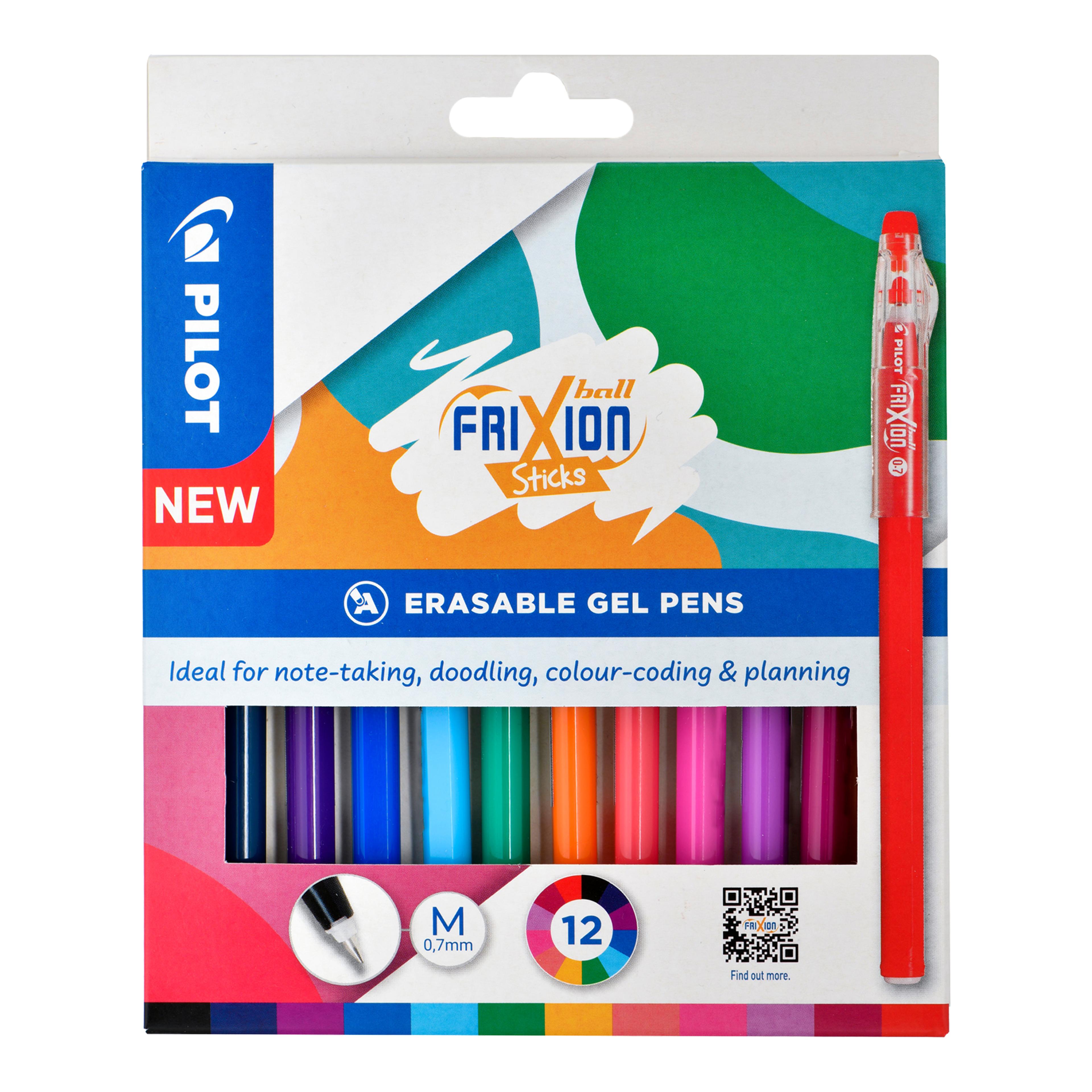 PILOT FriXion Erasable Stick Pens - Assorted - Pack of 12