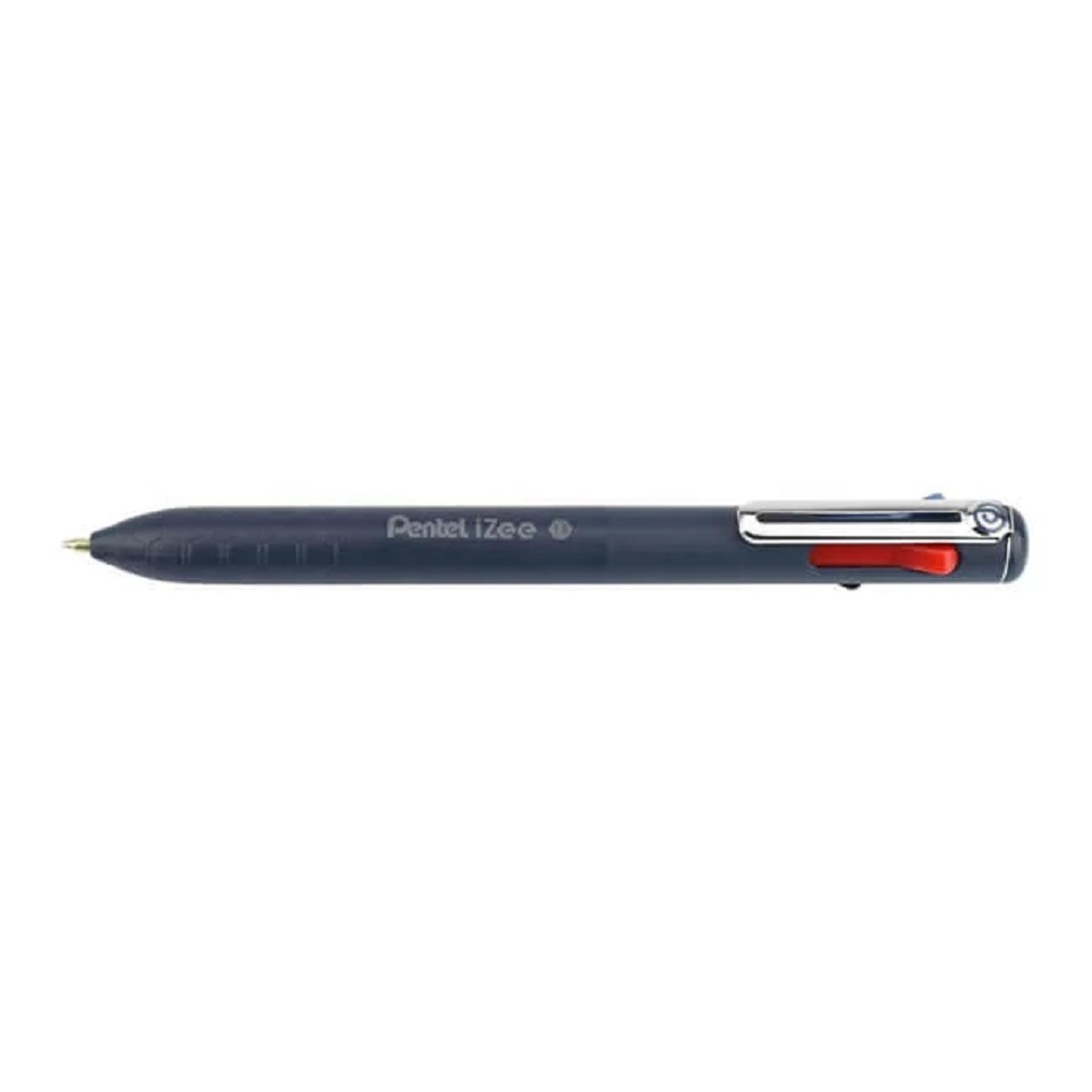 Pentel iZee 4 Colour Retractable Ballpoint Pen - Blue Barrel - Pack of 12