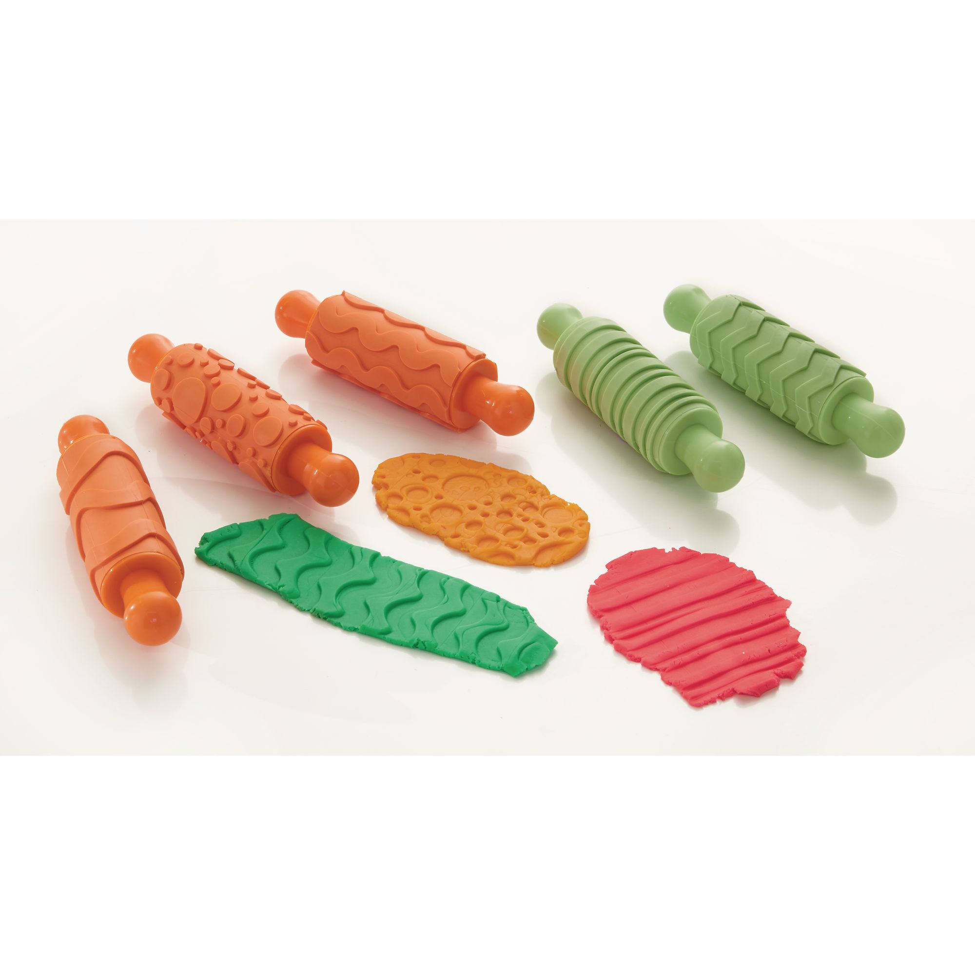 CM Rubber Rolling Pins Pattern - Pk5