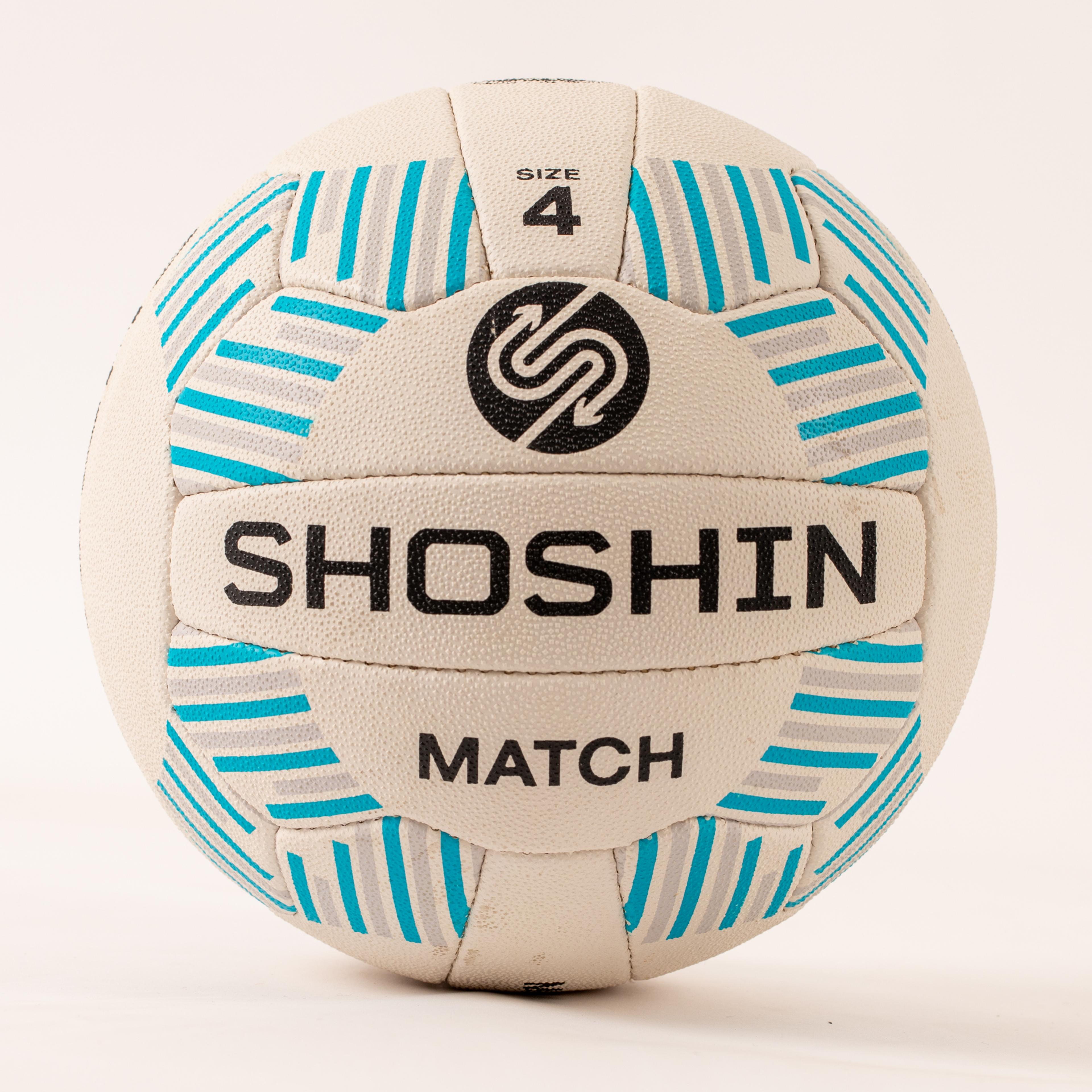 SHOSHIN Match Netball - White/Blue - Size 4