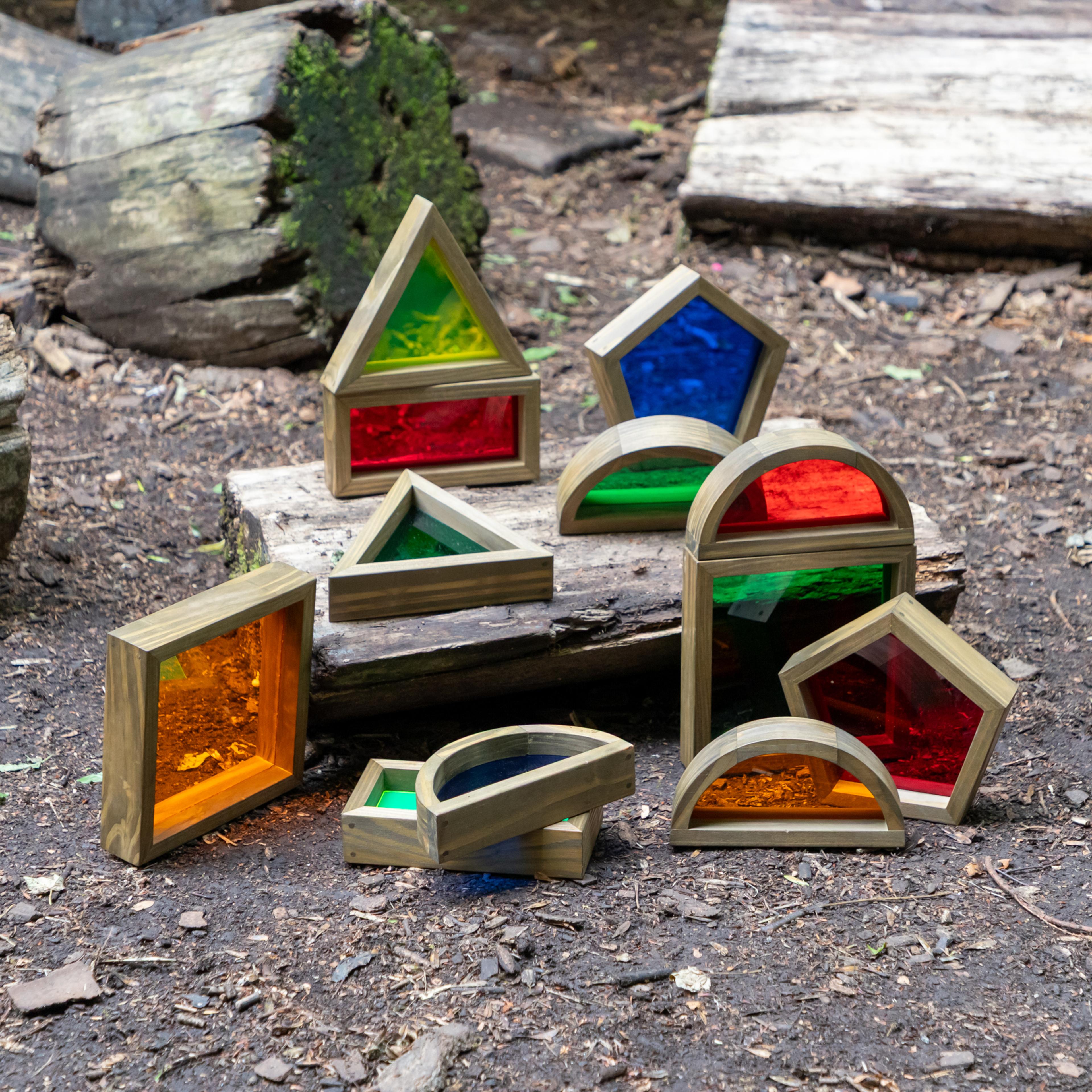 Outdoor Rainbow Sensory Blocks from Hope Education - Pack of 12 