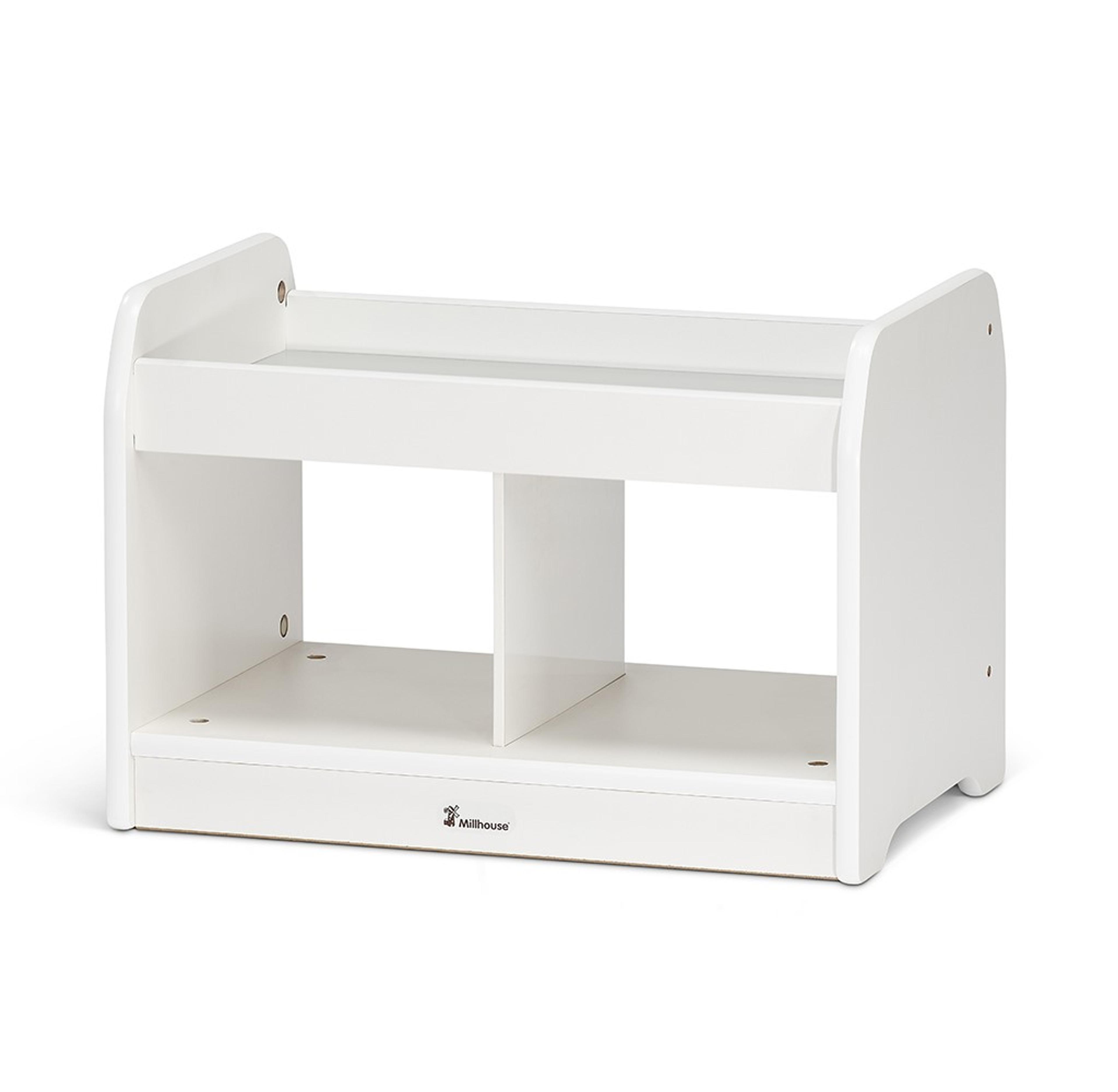 Millhouse White Compact Low Mirror Play Storage