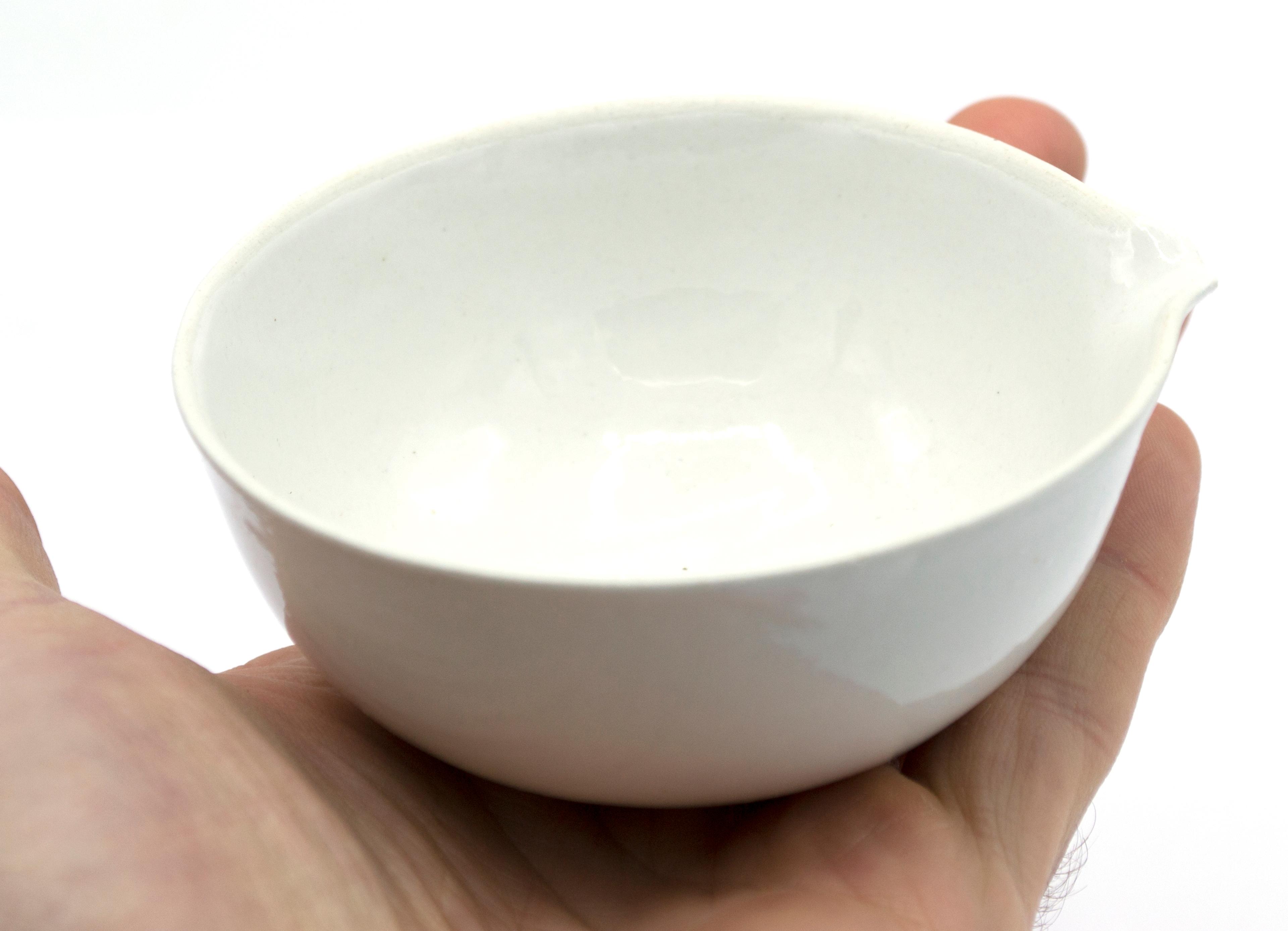 Shallow Round Bottom Porcelain Evaporating Basin - 90mm/100ml - Pack of 10