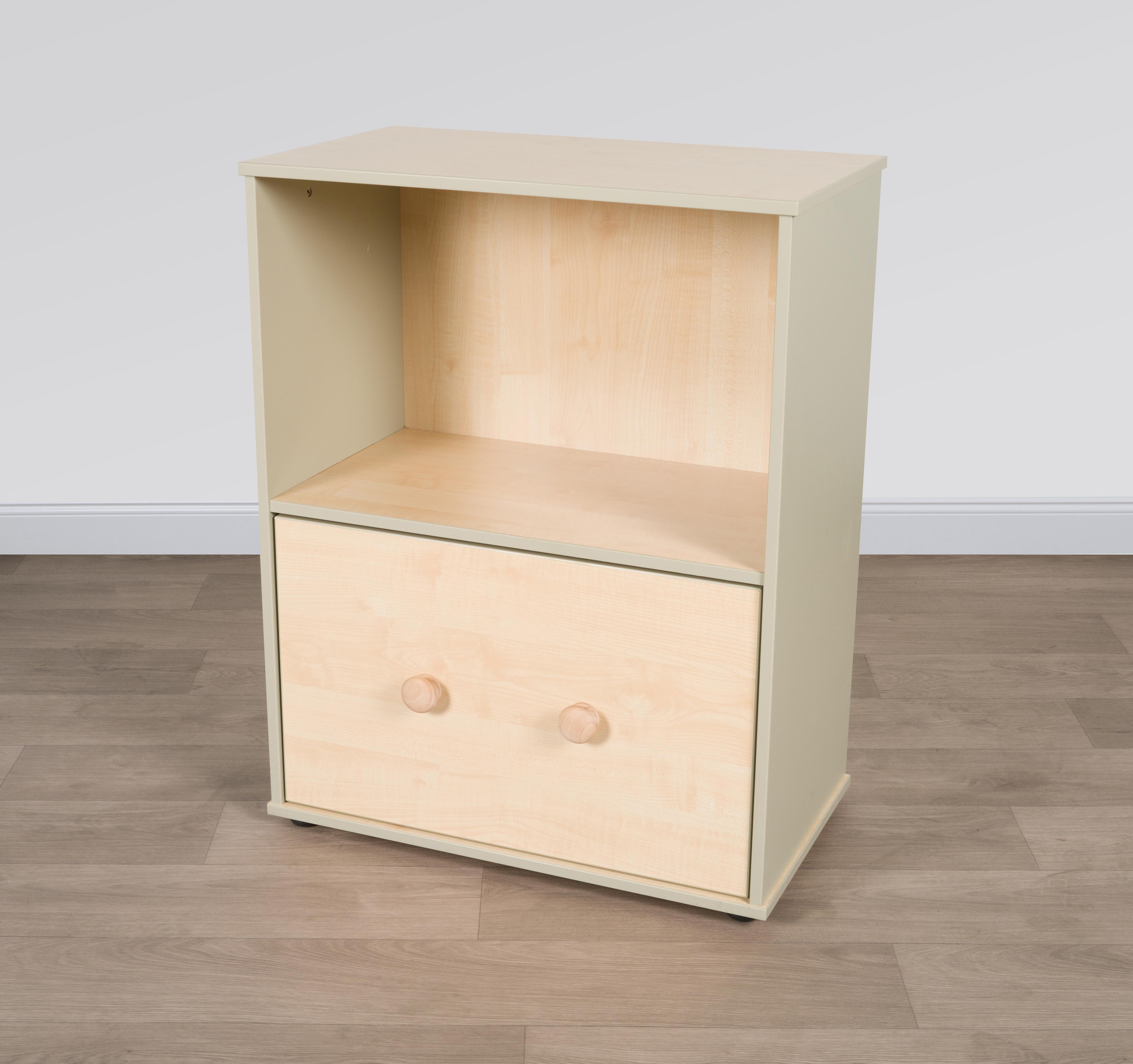 Modular Green & Maple Shelving Unit Drawer from Hope Education