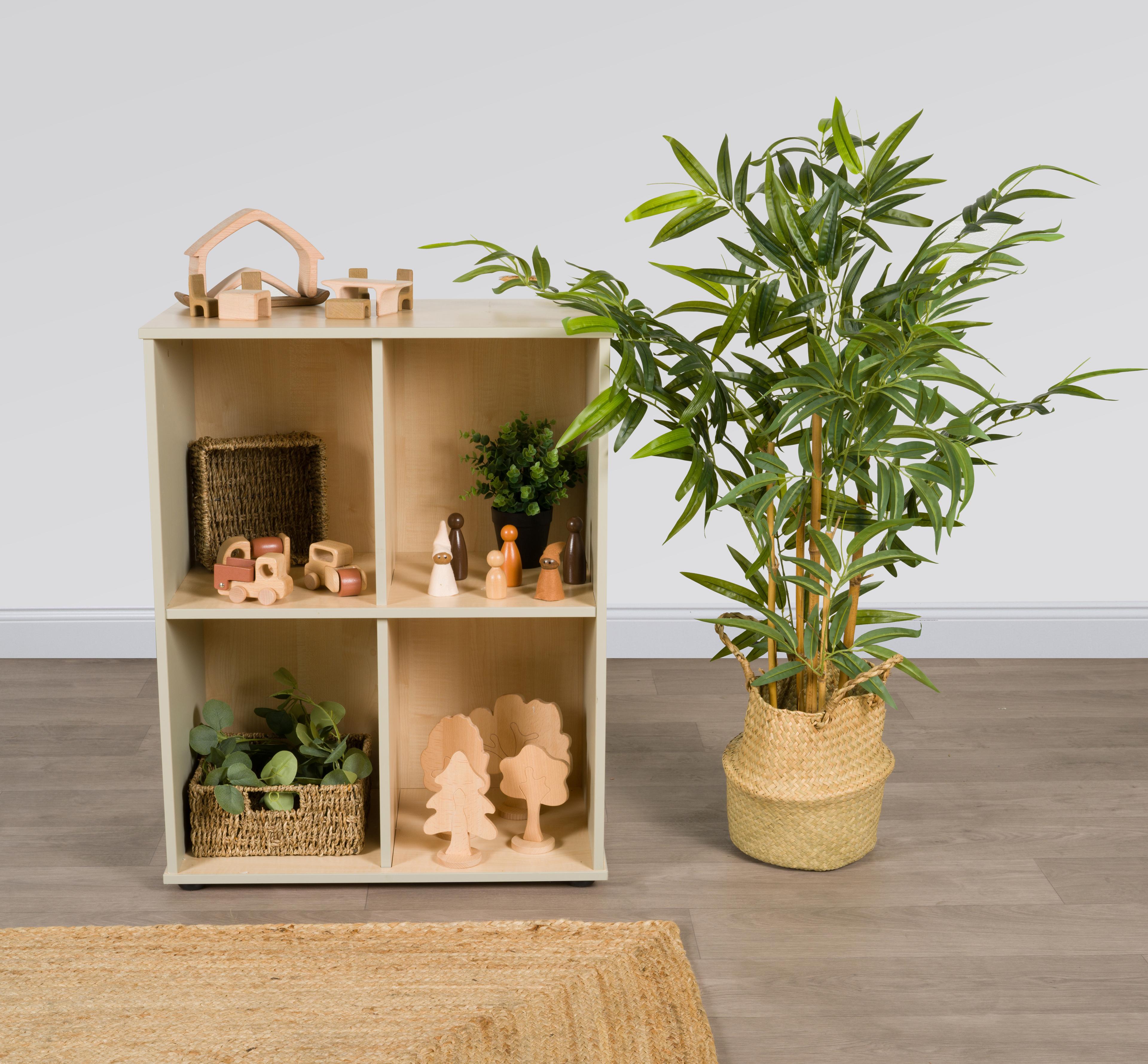 Low Level Green & Maple Cube Storage Unit from Hope Education