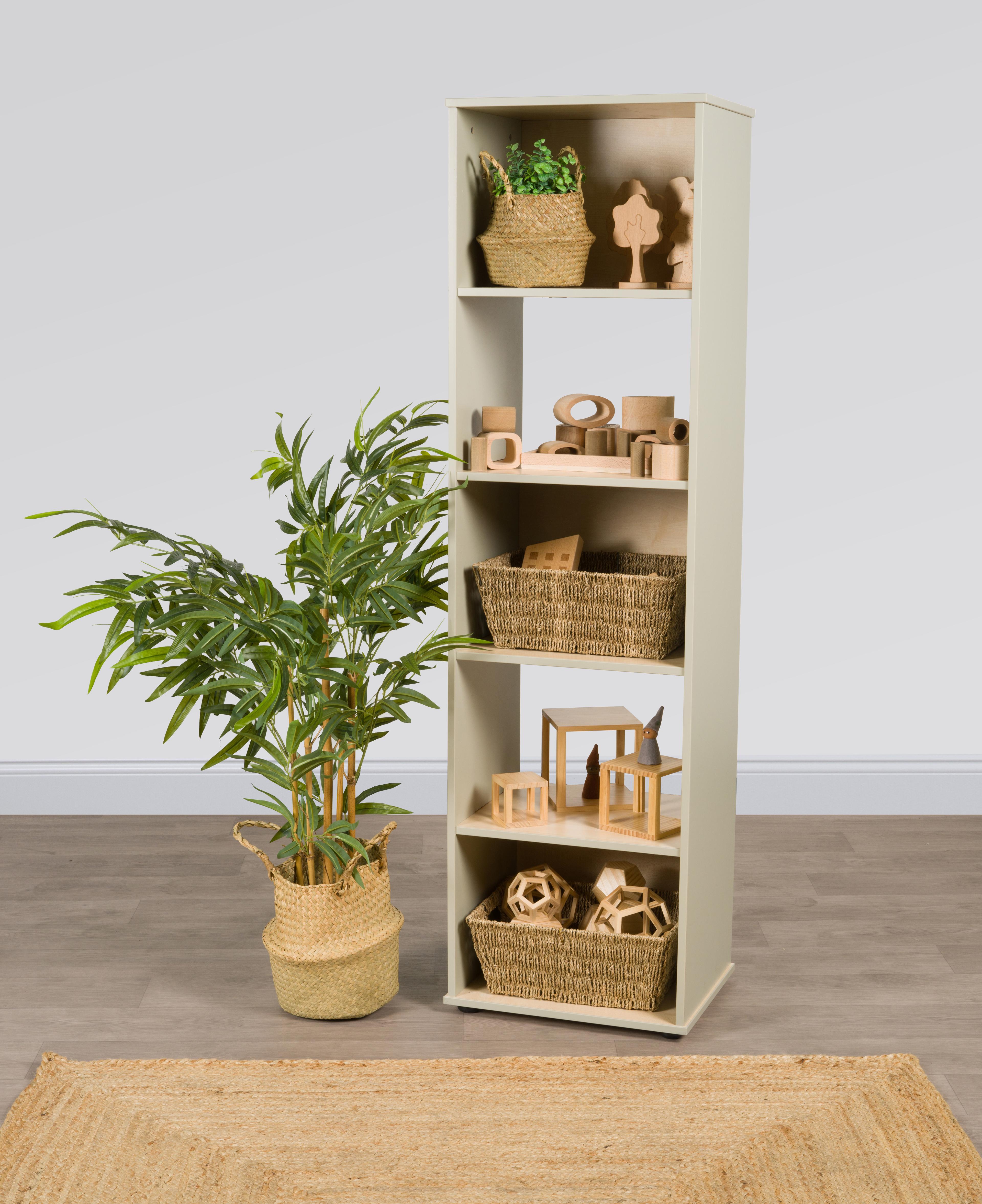 Narrow Green & Maple Book Shelf from Hope Education