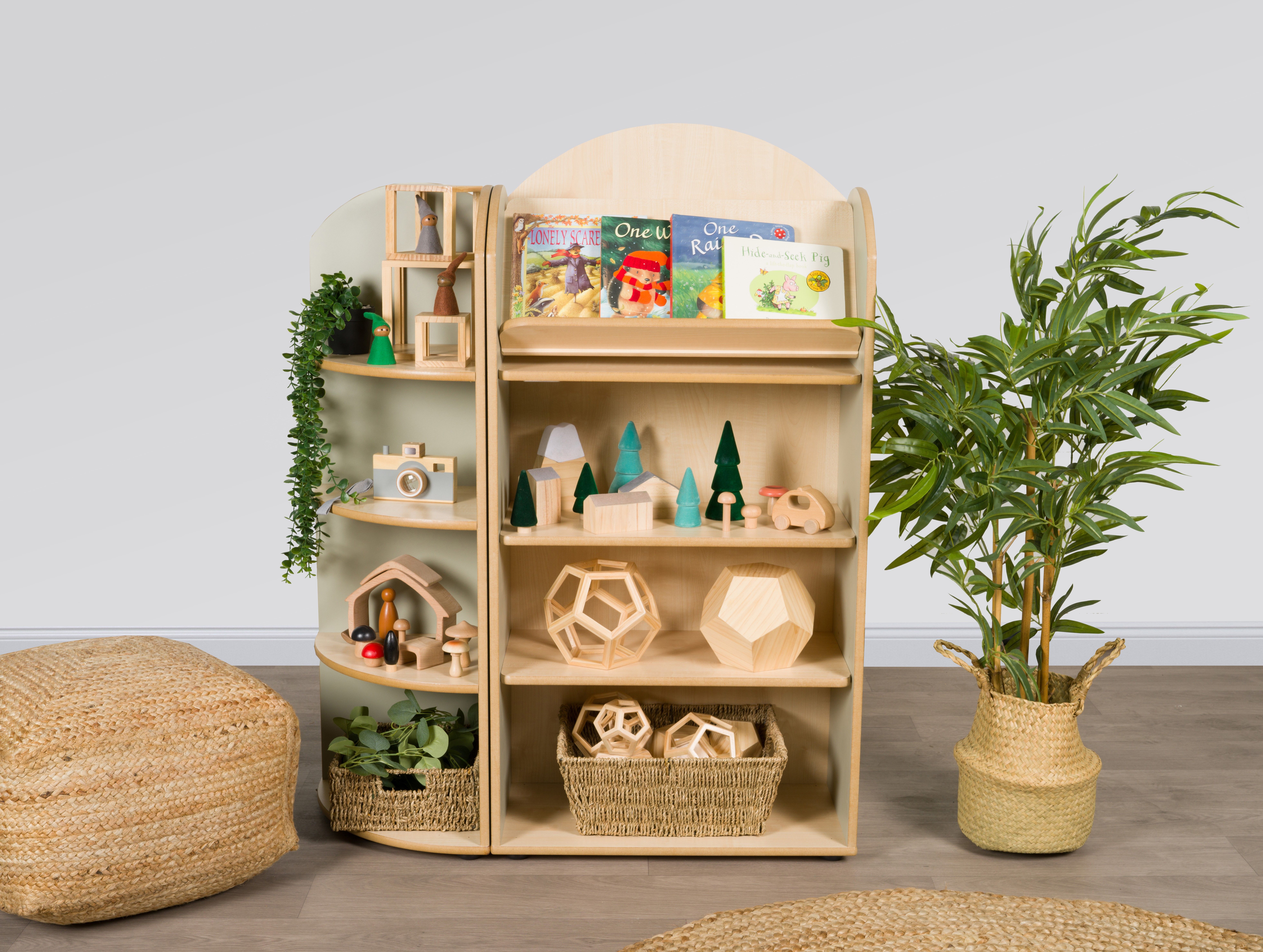Curve Style Lecturn Shelf - Maple