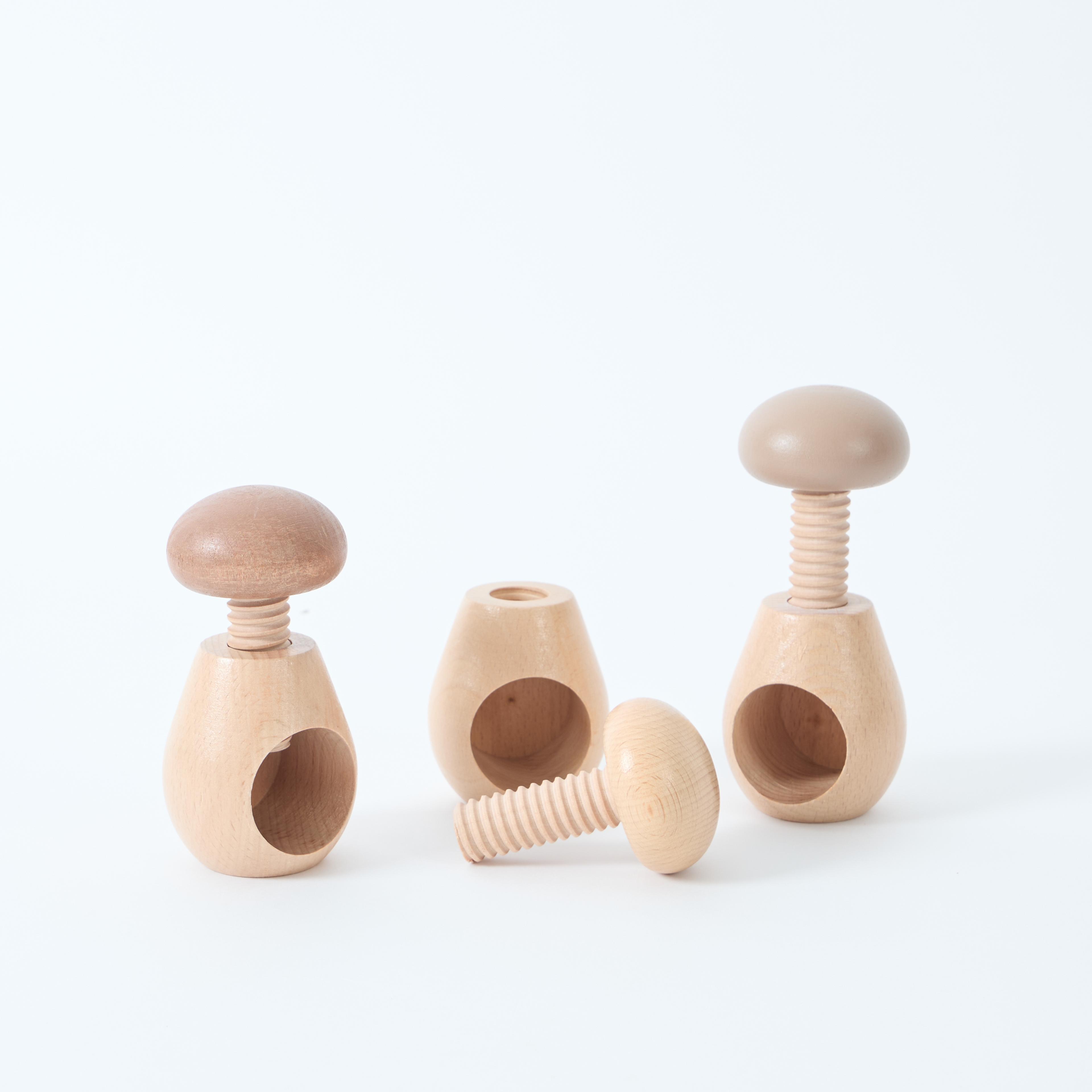 Wooden Mushroom Nutcrackers from Hope Education - Pack of 3